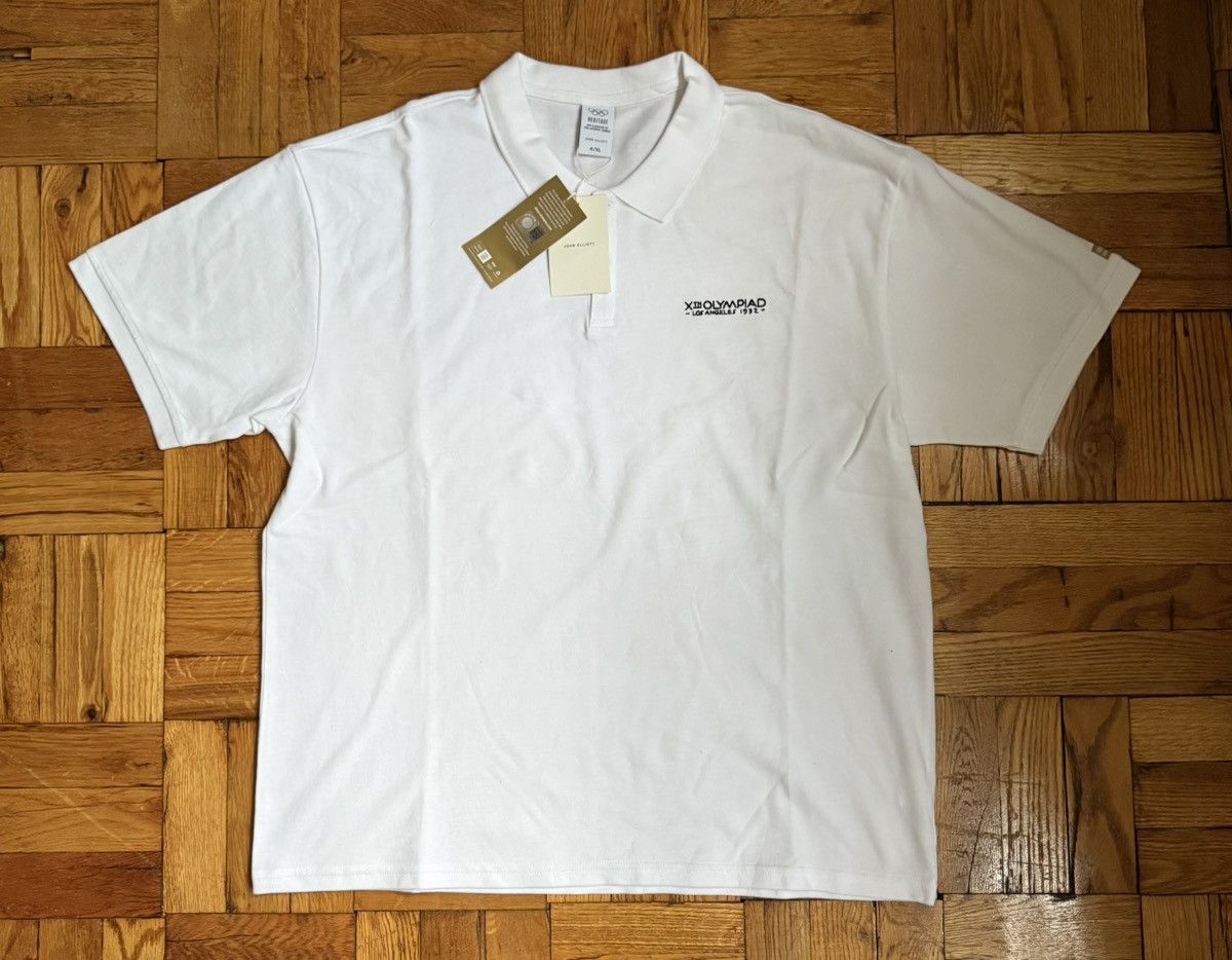 John Elliott Olympic Heritage Los Angeles Polo - White Size US XL / EU 56 / 4 - 1 Thumbnail