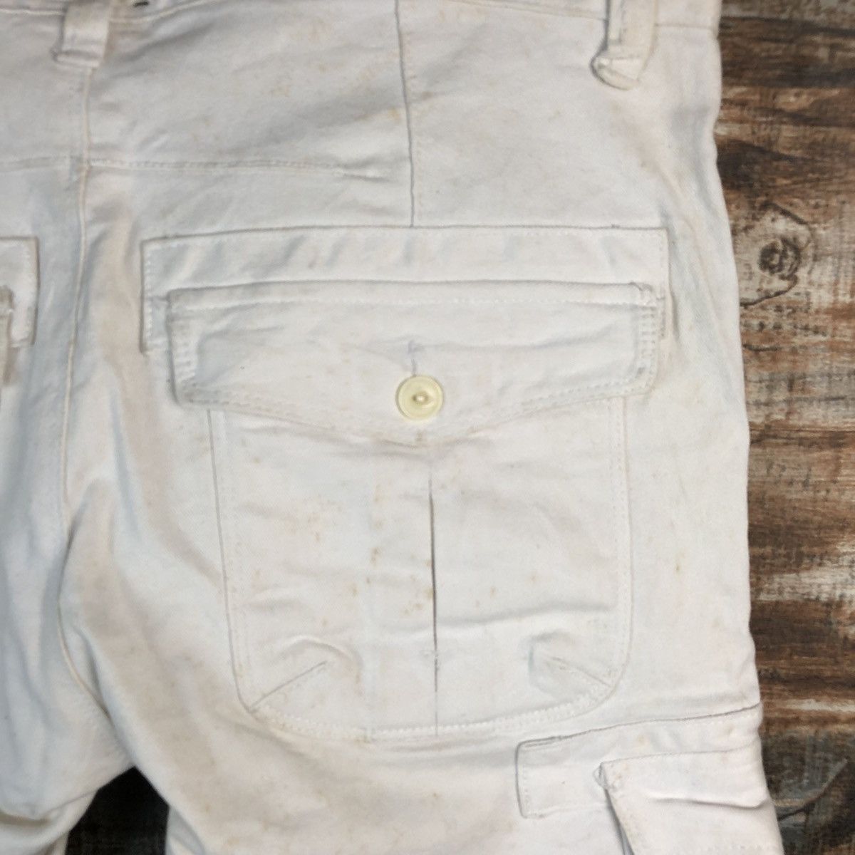 Vintage Authentic White utility tactical cargo vintage Pants #A2384 Size US 31 - 19 Thumbnail