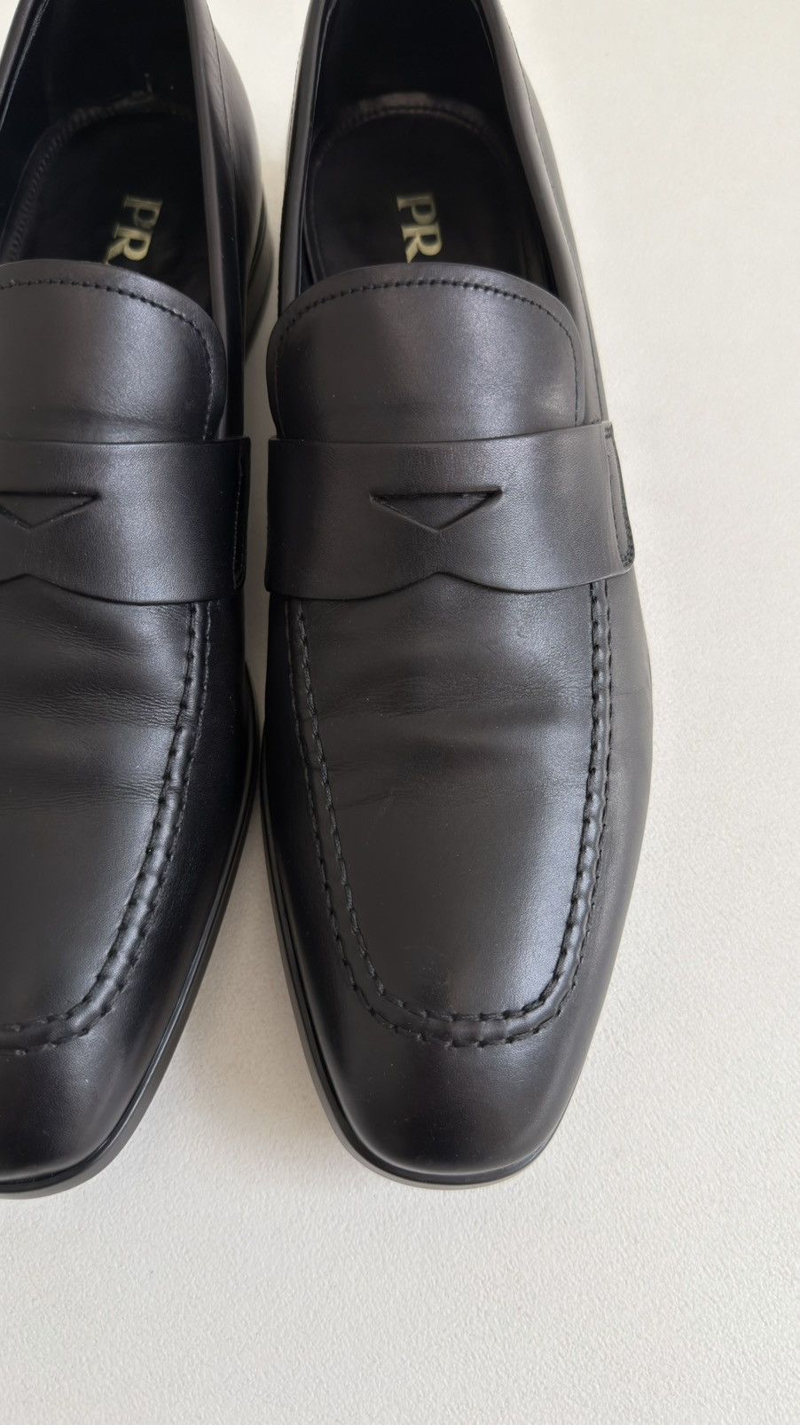 Prada Black Leather ‘Low Profile’ Loafers Size US 9 / EU 42 - 6 Thumbnail
