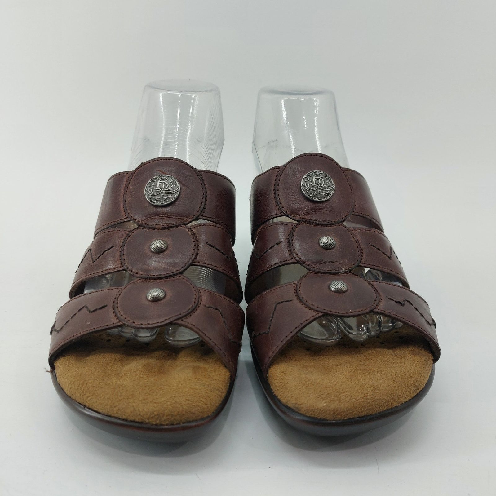 Other Walking Cradles Brown Leather Sandals Slides 9.5 Size US 9.5 / IT 39.5 - 2 Thumbnail