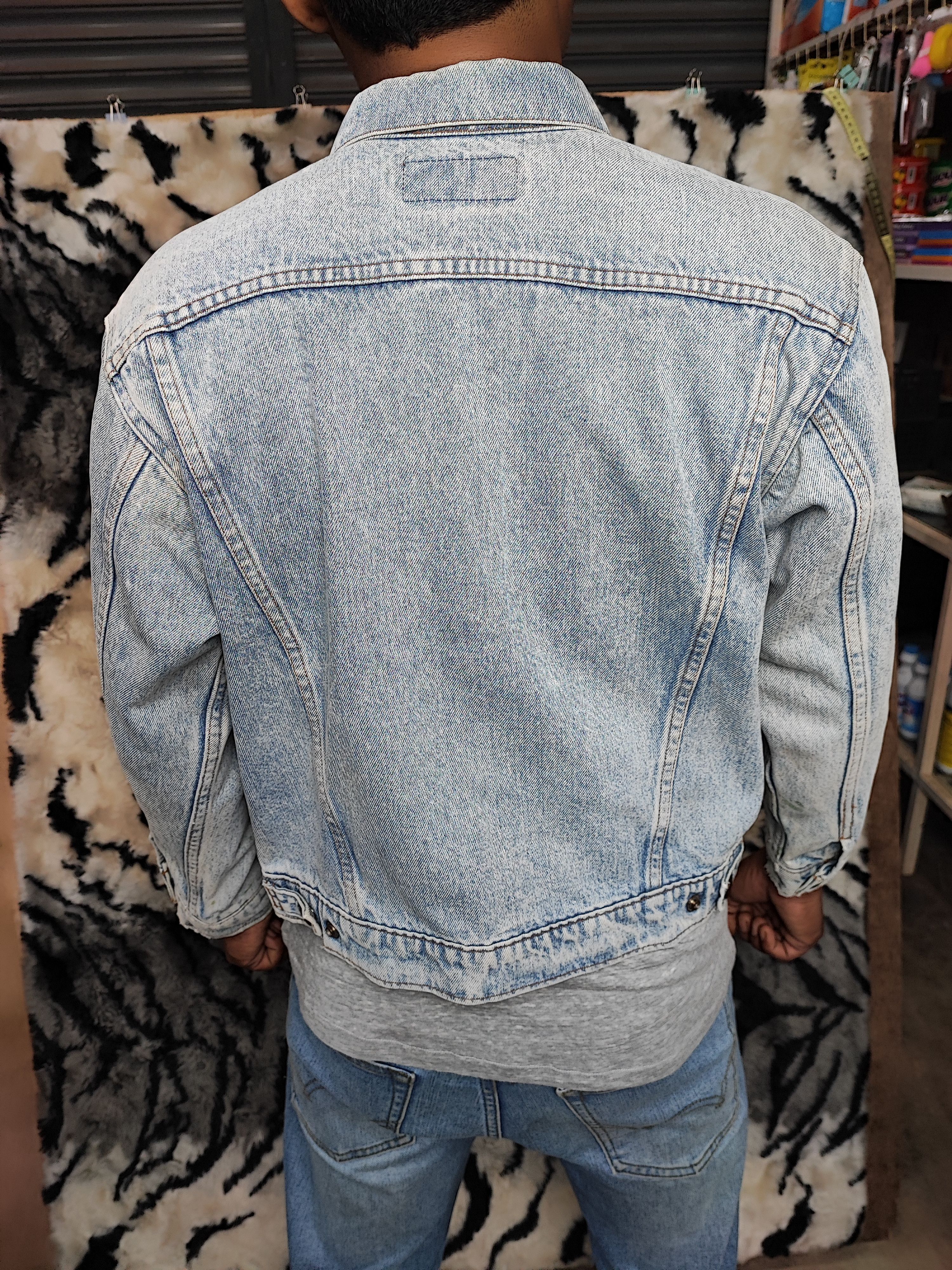 Levi's Vintage LEVIS Denim Jacket 80s Trashed Distressed Grunge Erd Size US XS / EU 42 / 0 - 17 Thumbnail