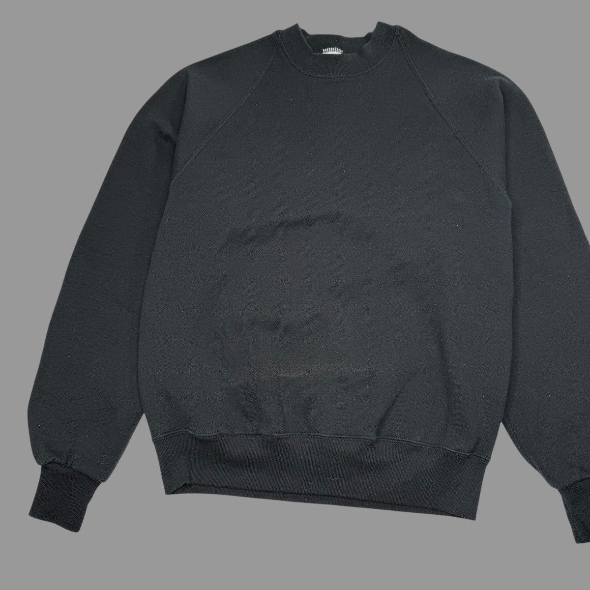 Vintage Vintage 1990s black blank sweatshirt Size US M / EU 48-50 / 2 - 3 Thumbnail