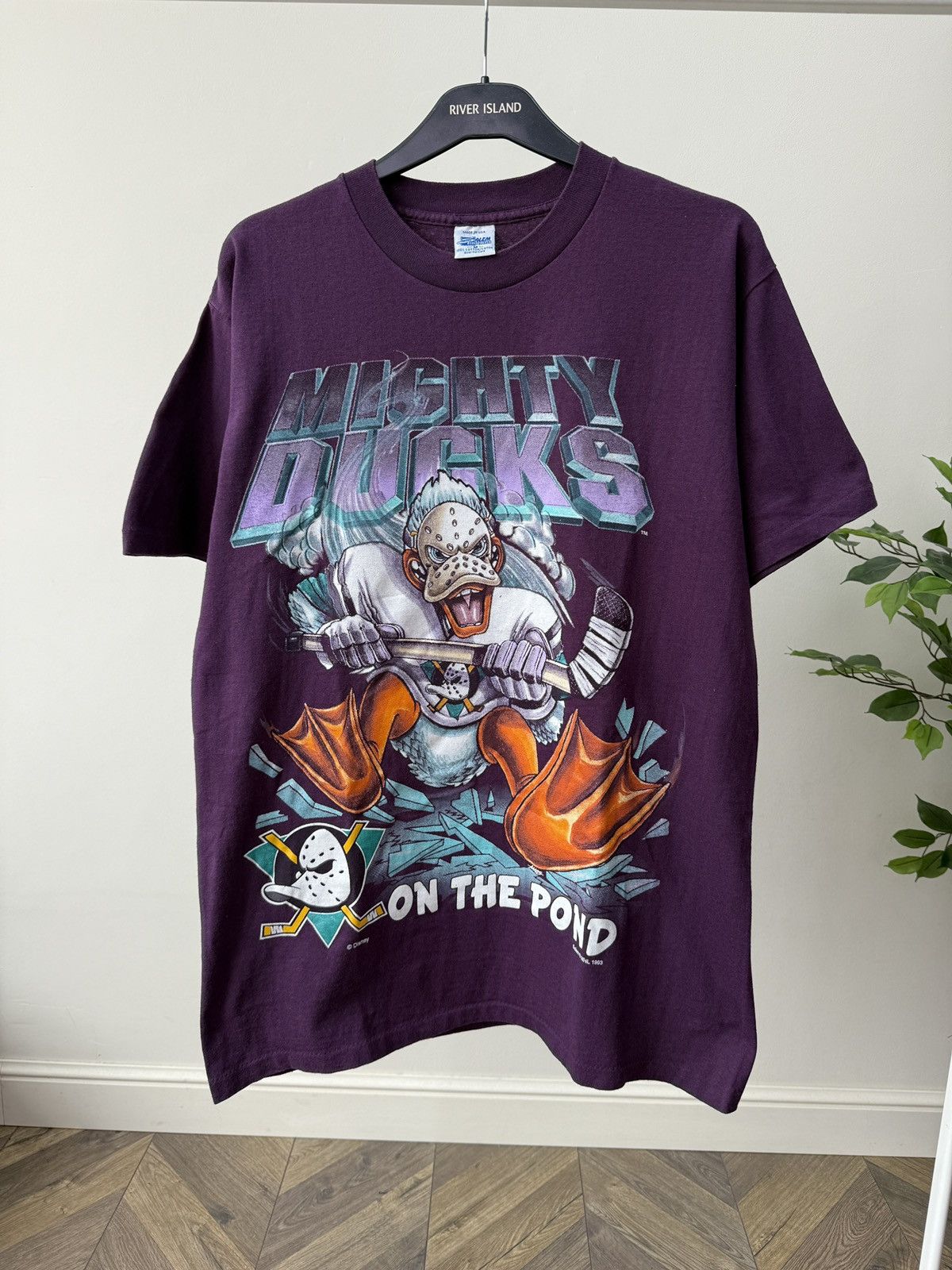 Other Vintage 1993 Salem Anaheim Mighty Ducks On The Pond T-Shirt Size US M / EU 48-50 / 2 - 2 Thumbnail