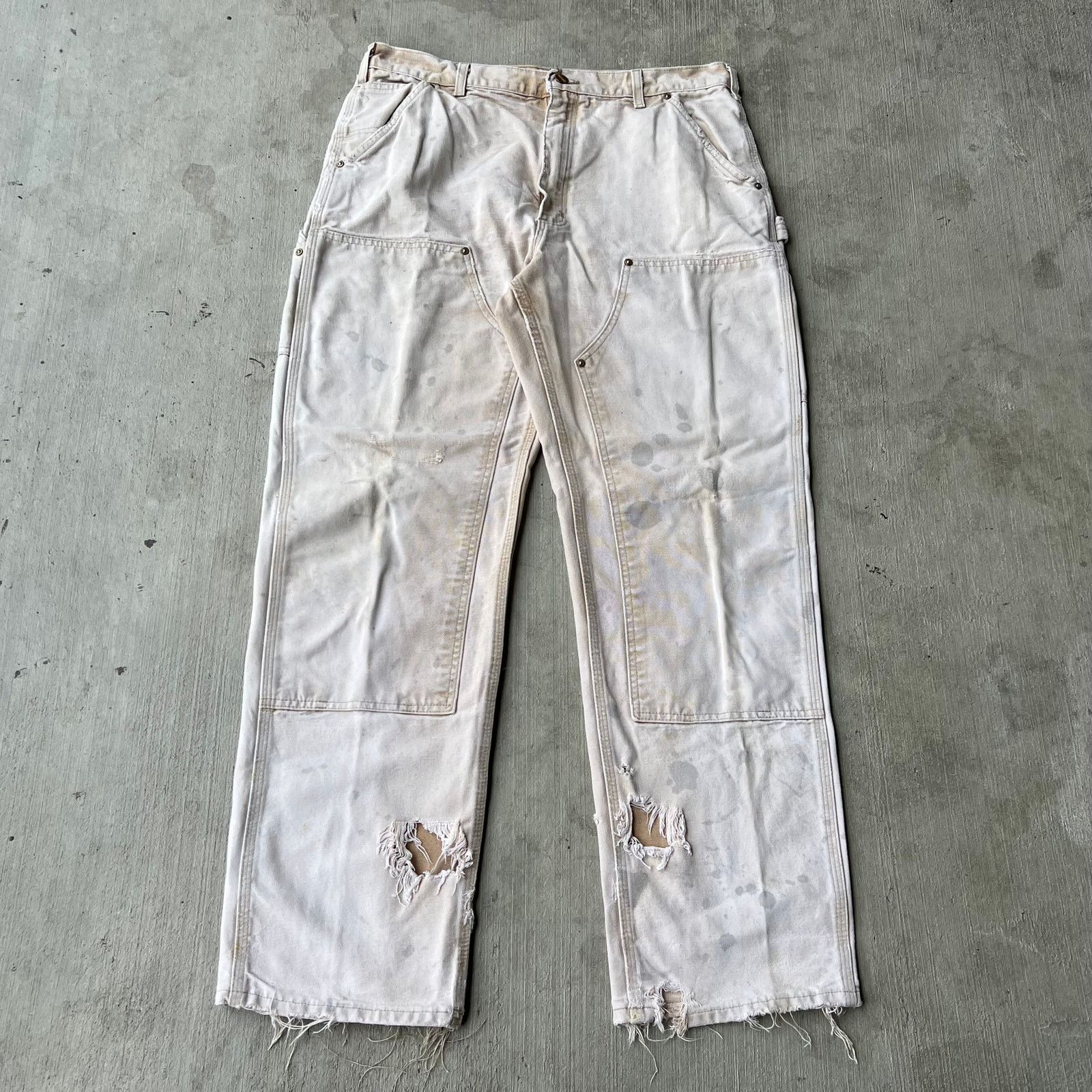 Carhartt × Vintage Carhartt faded brown double knee work wear carpenter pants Size US 34 / EU 50 - 1 Thumbnail