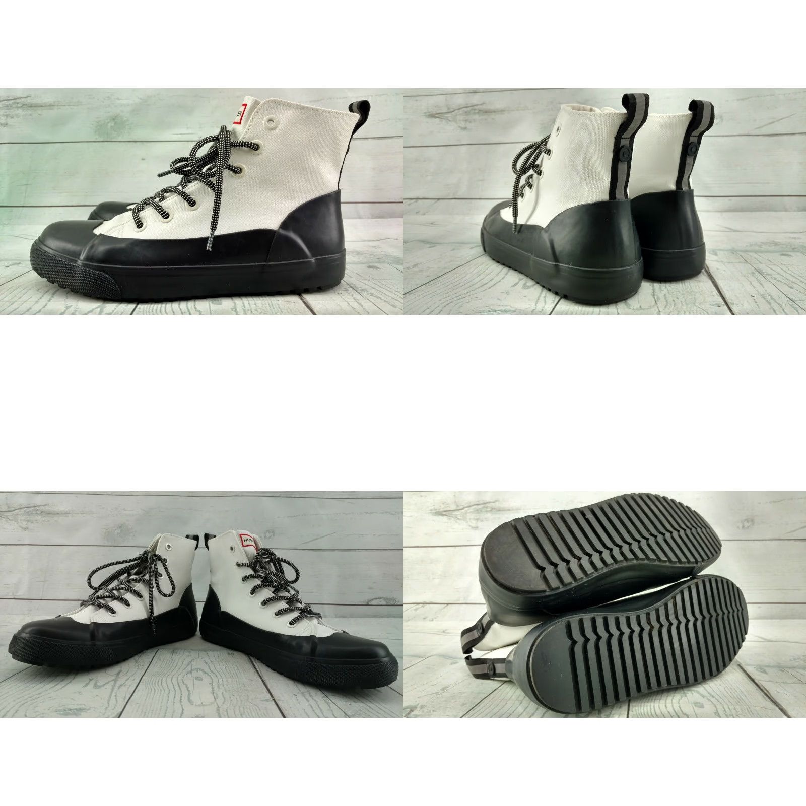 Hunter Hunter for Target Dipped Canvas High Tops White Boots Men 7.5 9.5 M7.5 W9.5 Size US M / EU 48-50 / 2 - 8 Thumbnail