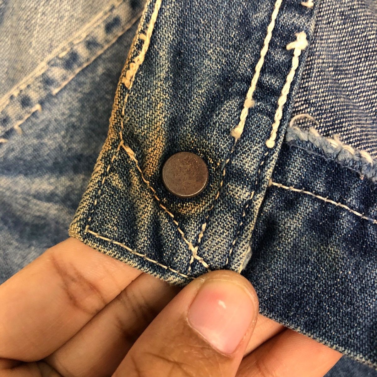 Japanese Brand 📌Vintage Denim Jacket Carpenter D&I Cargo Issey Miyake Size US 30 / EU 46 - 20 Thumbnail