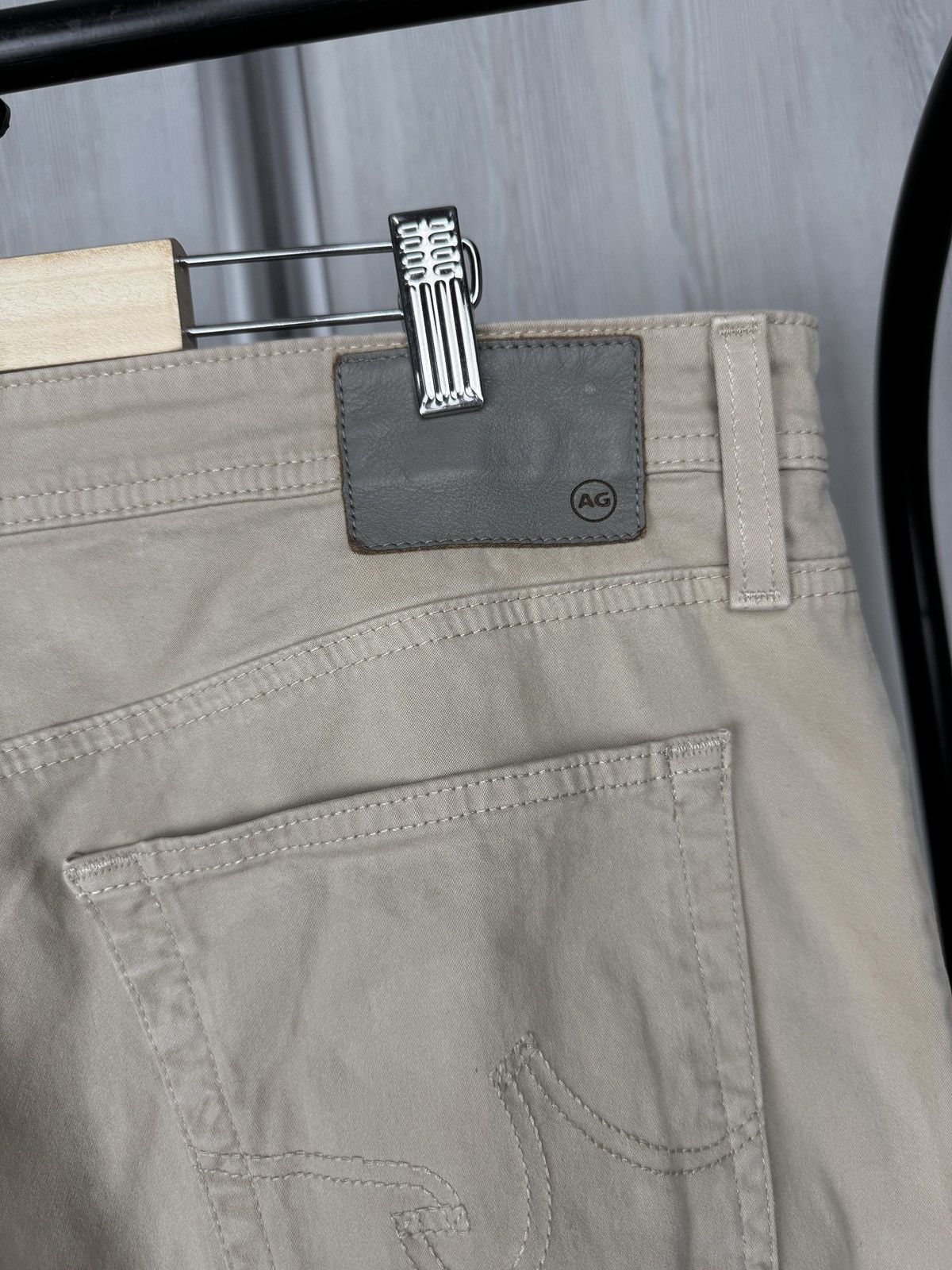 AG Adriano Goldschmied AG Adriano Goldschmied Pants Beige The Everett Slim Straight Size US 38 / EU 54 - 11 Thumbnail