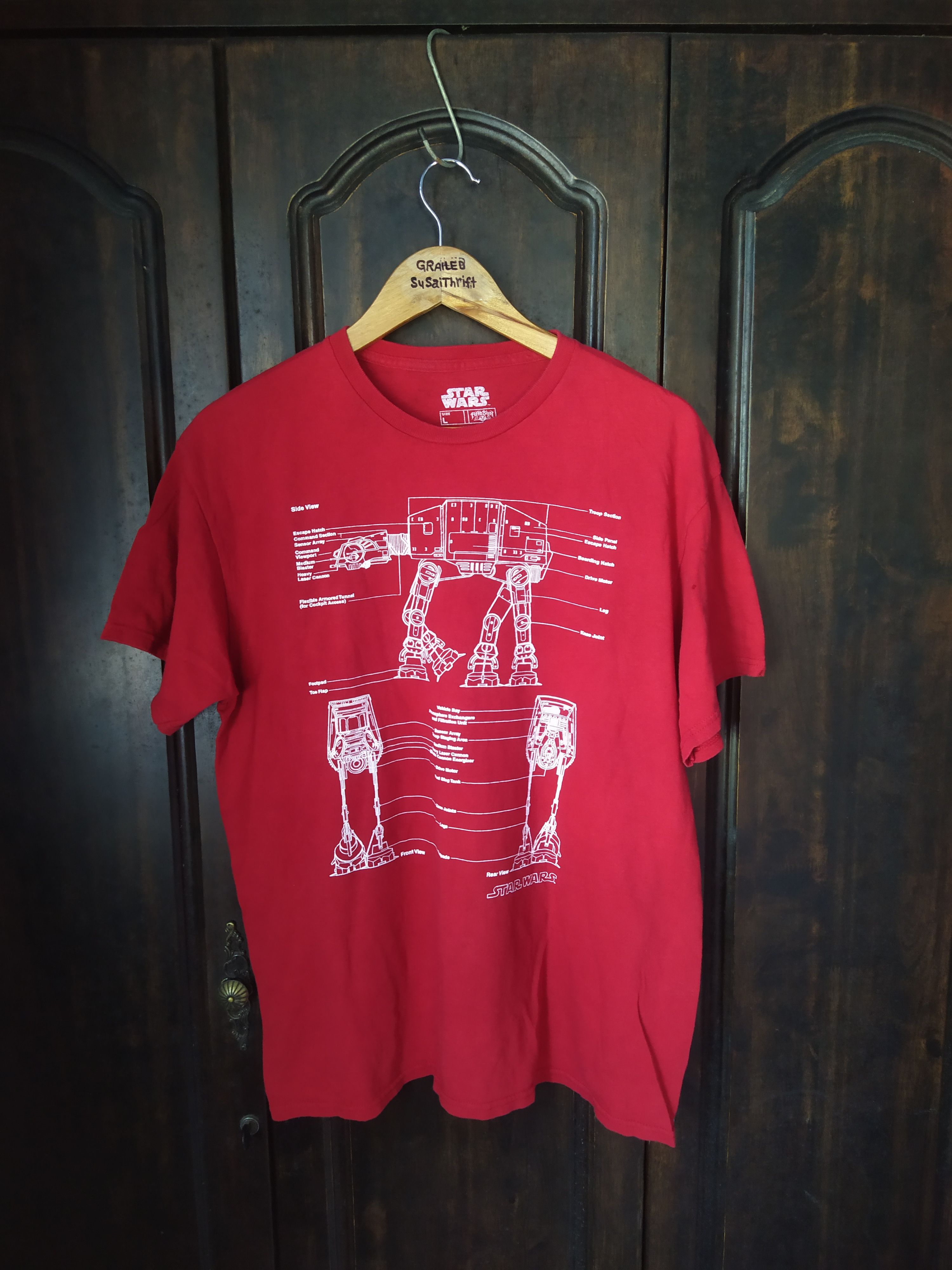 Star Wars Star Wars AT-AT Walker Schematic Blueprint Graphic Tee Size US L / EU 52-54 / 3 - 1 Thumbnail