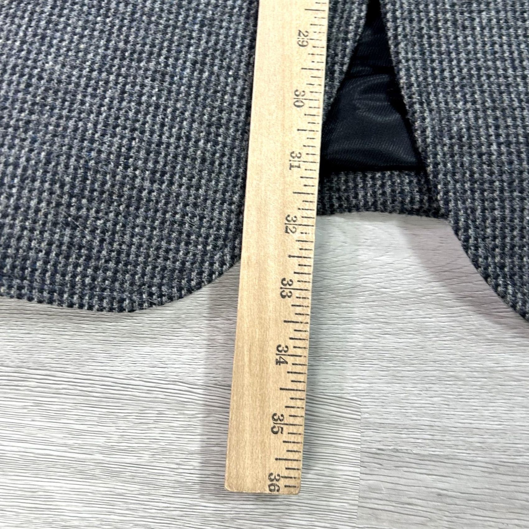 Pendleton Pendleton Mens 46L Gray Wool Tweed Western Sport Coat Jacket Suede Yoke Two-Button Notch Lapel Blazer Size 46R - 6 Thumbnail