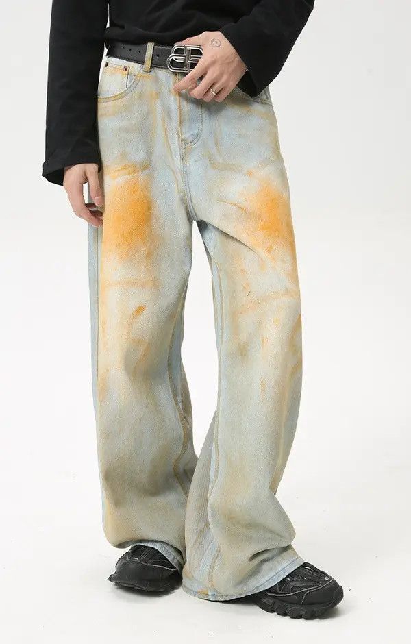 Japanese Brand Kizuki x Airi High street distressed vintage wide-leg jeans Size US 32 / EU 48 - 2 Thumbnail