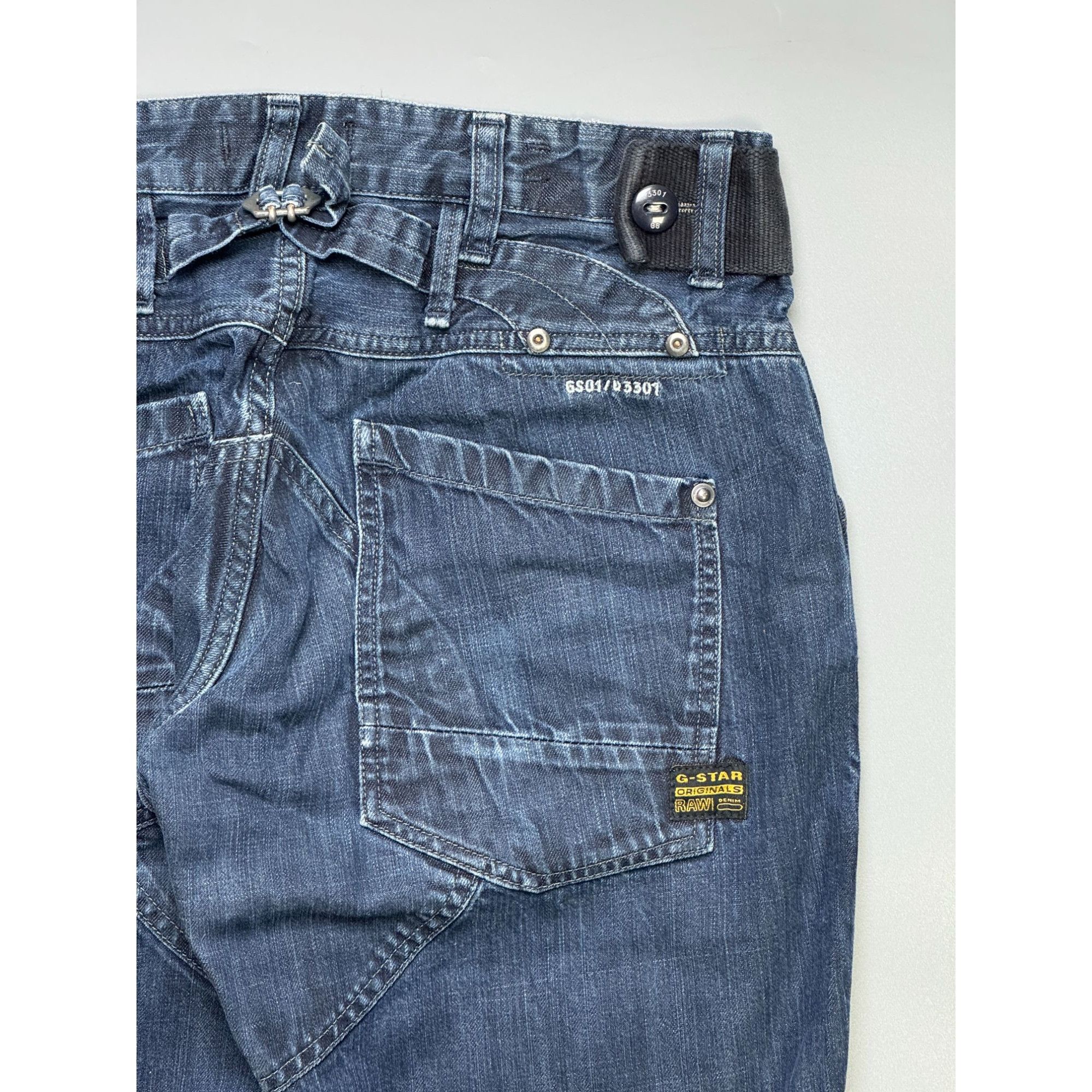 G-Star G-Star RAW Loose Fit Denim Rap Cargo Pants (Y1159) Size US 33 - 16 Thumbnail