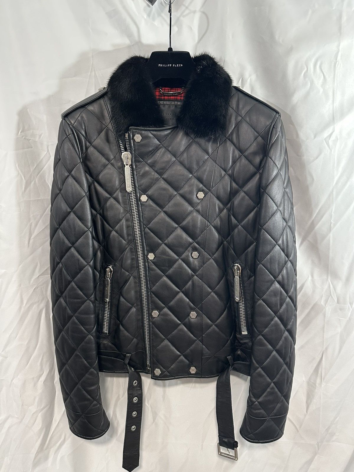 Philipp Plein Philipp Plein Leather Jacket Quilted Size US L / EU 52-54 / 3 - 2 Thumbnail