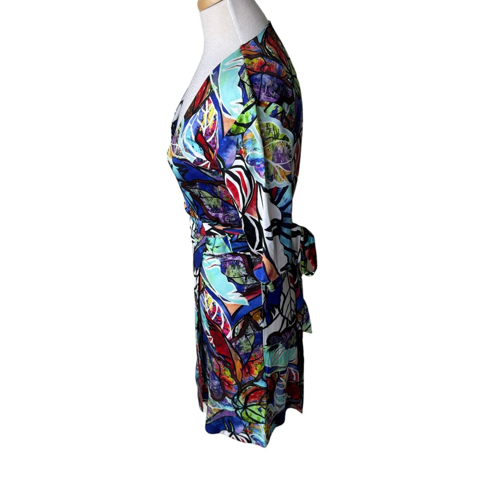 Robert Graham ROBERT GRAHAM Silk Blend Printed Wrap Dress Size 4 Size S / US 4 / IT 40 - 5 Thumbnail