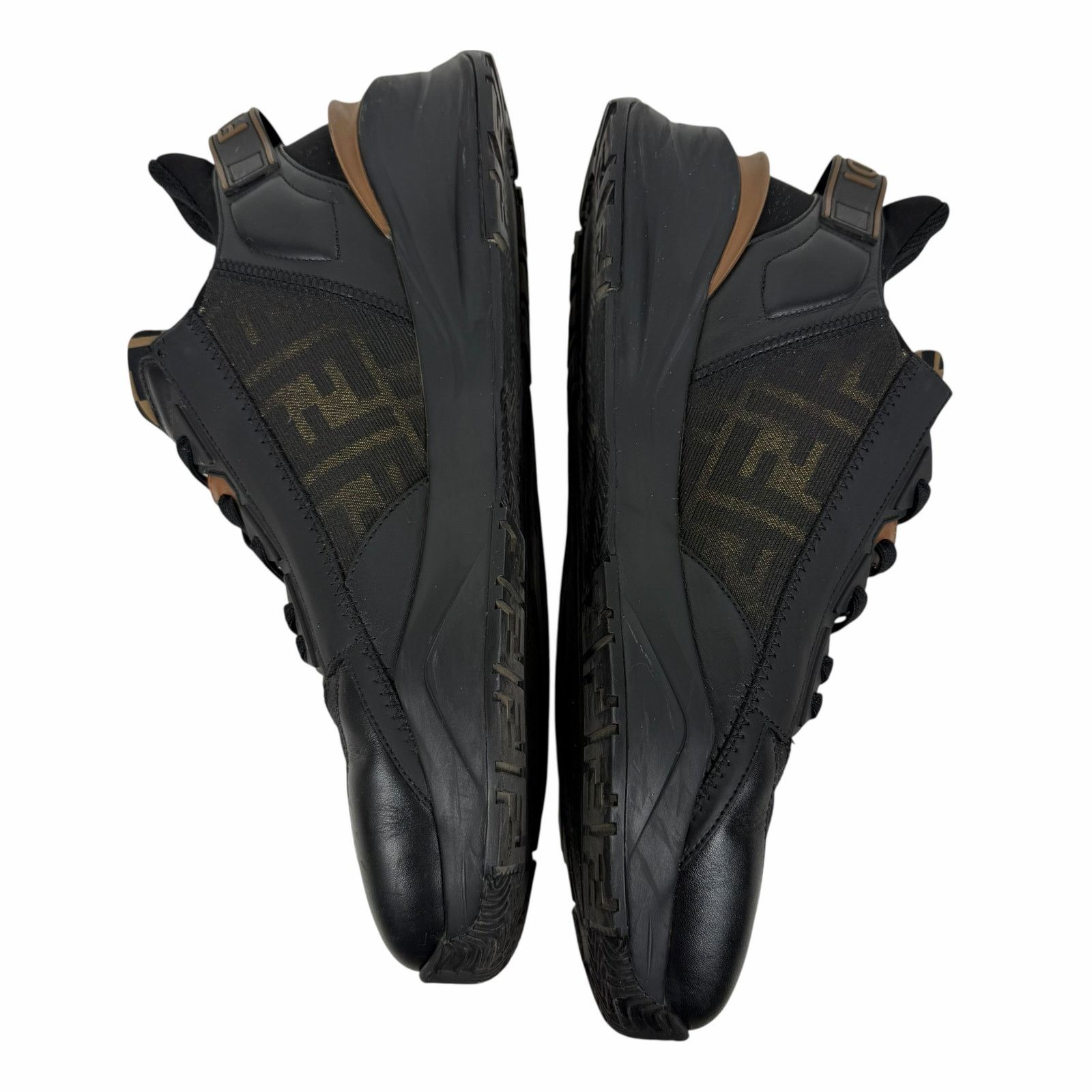 Fendi Flow Sneaker Zucca FF Logo Monogram Black Size 9 display picture 1