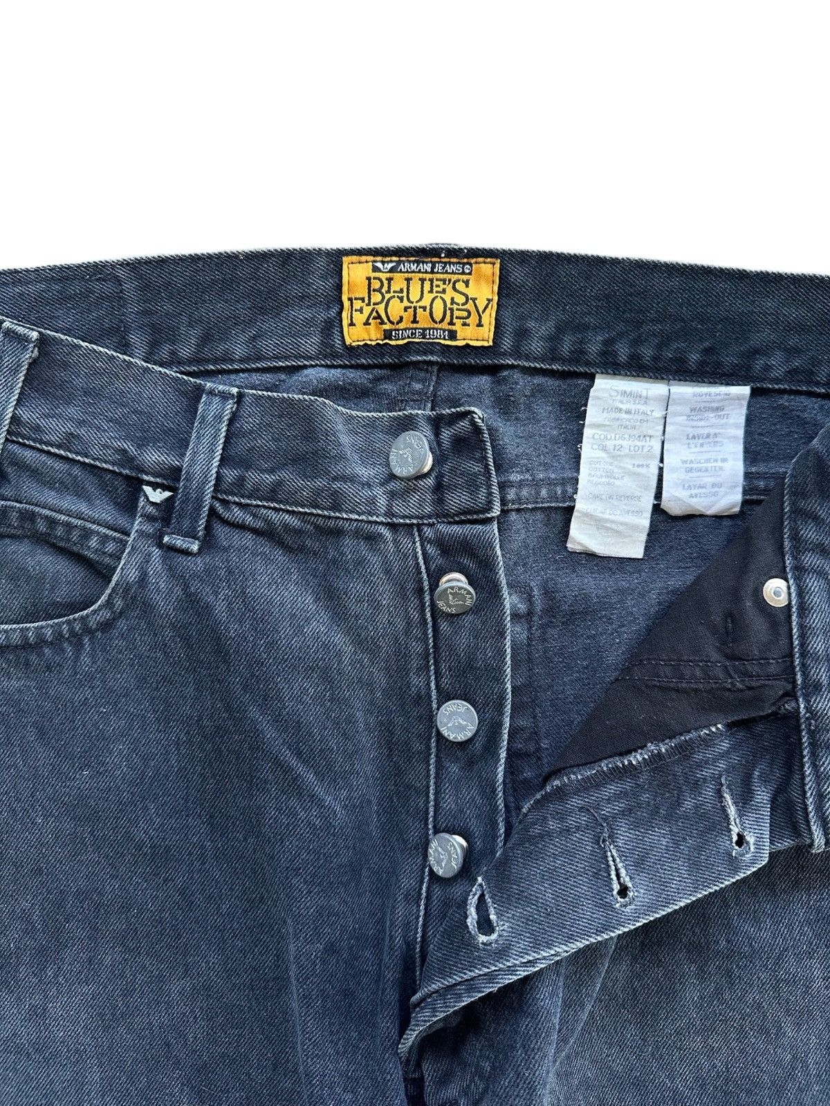 Giorgio Armani Giorgio Armani Washed Grey Relaxed Denim Jeans Size US 31 - 5 Thumbnail