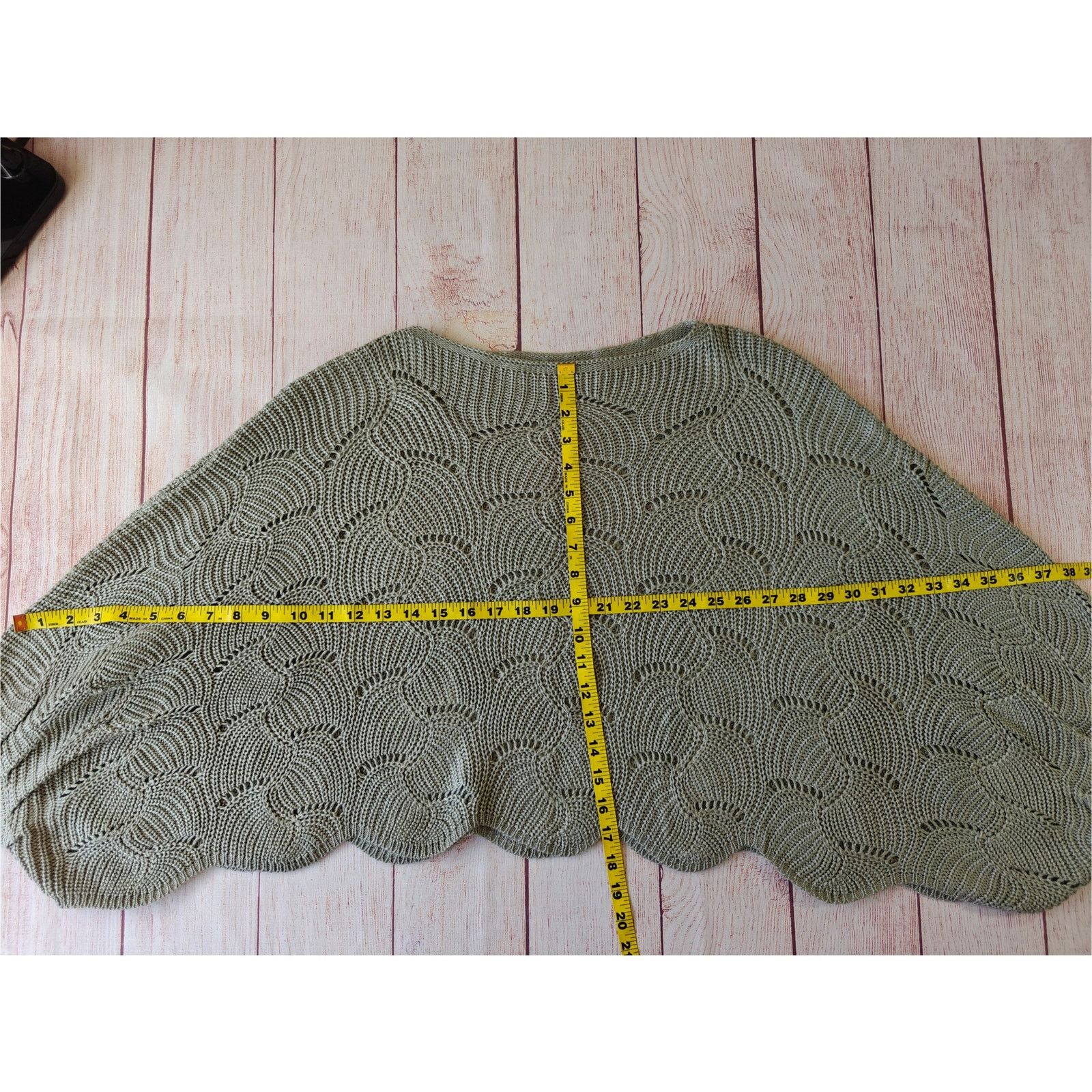 Anthropologie Moon & Madison open cable knit crop oversized sweater sz XS Size XS / US 0-2 / IT 36-38 - 8 Thumbnail