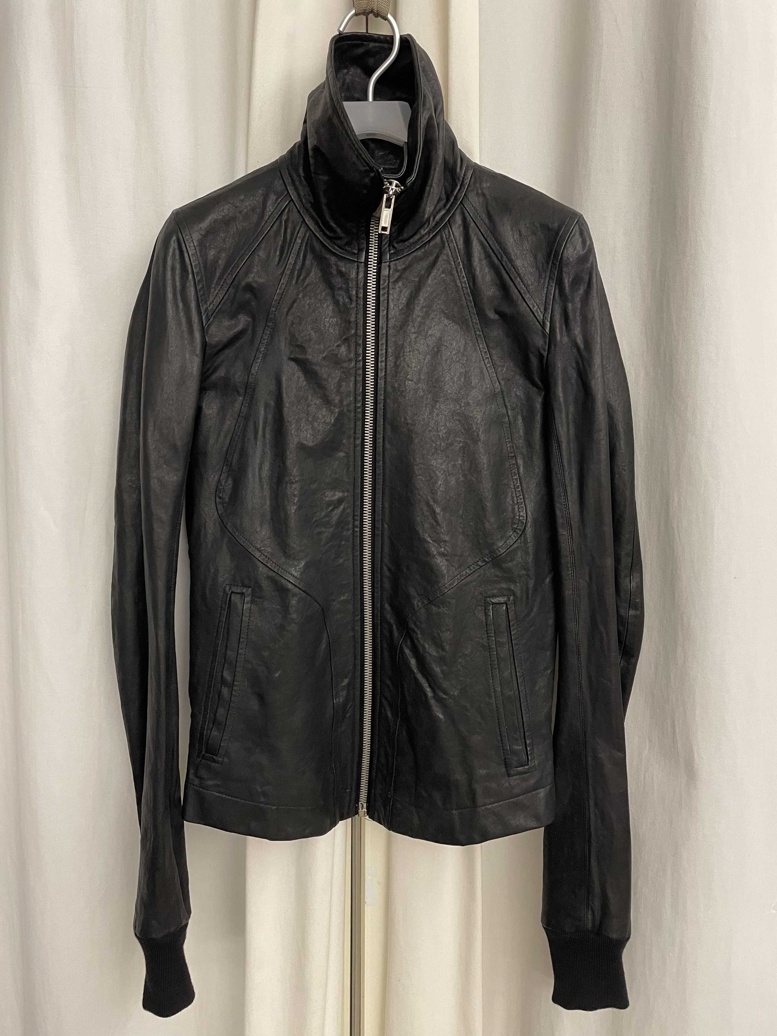Rick Owens Lamb leather Intarsia jacket 46 | Grailed