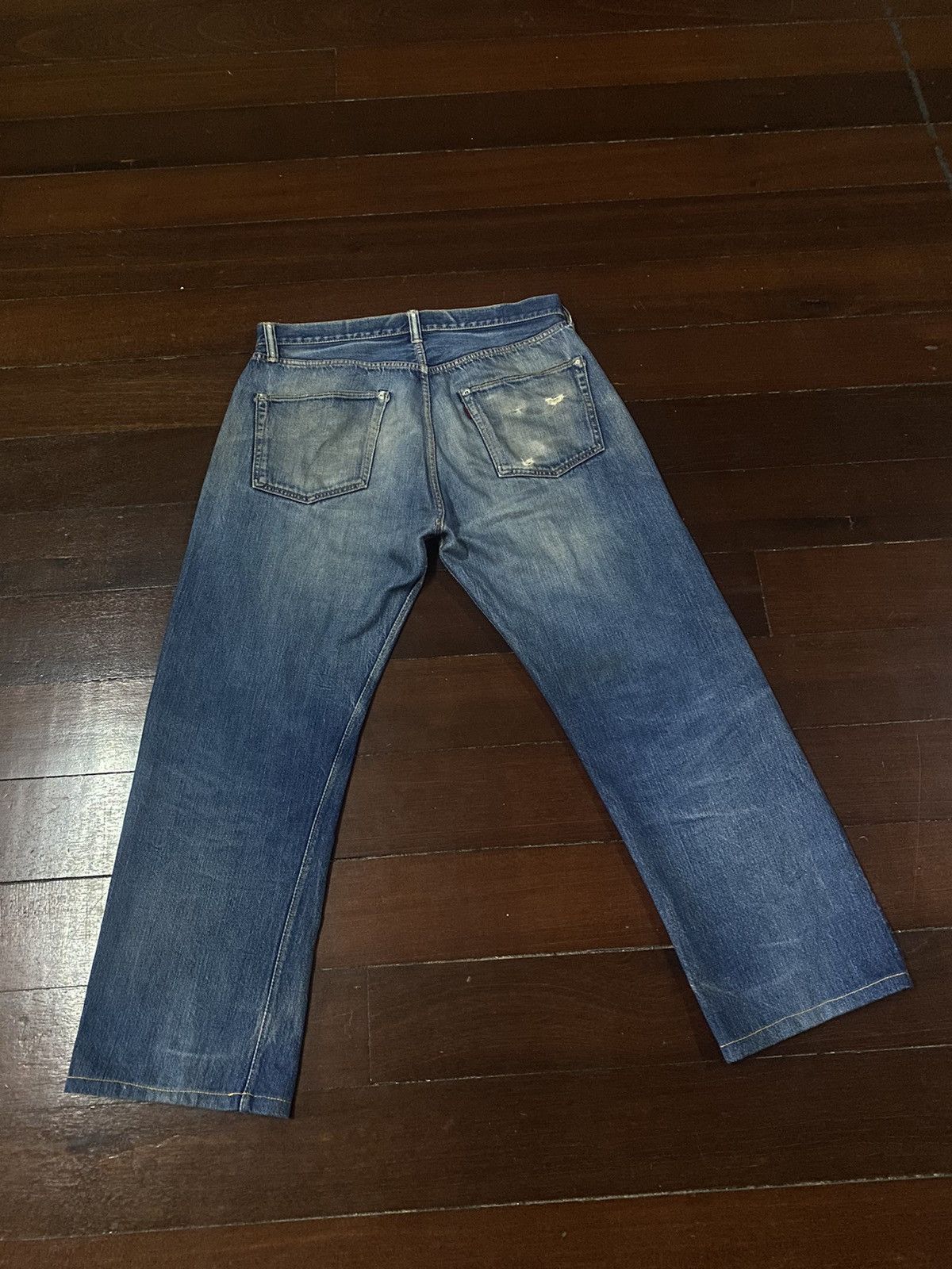 Vintage FIRE 🔥 VINTAGE 90s WAREHOUSE V STITCH DISTRESSED REWORK JEAN Size US 36 / EU 52 - 18 Thumbnail