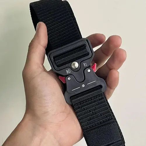 VIBE y2k black tactical military unique buckle design belt Size ONE SIZE - 2 Thumbnail