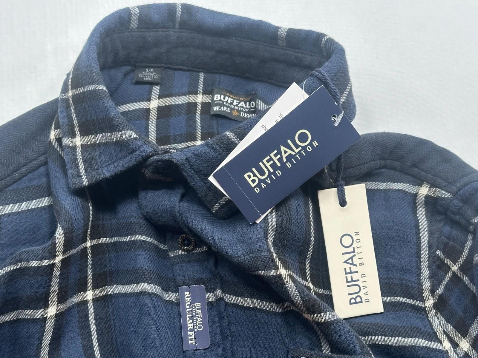 Other David Bitton Buffalo Regular Fit Flannel Button Down Blue S Size US S / EU 44-46 / 1 - 7 Thumbnail