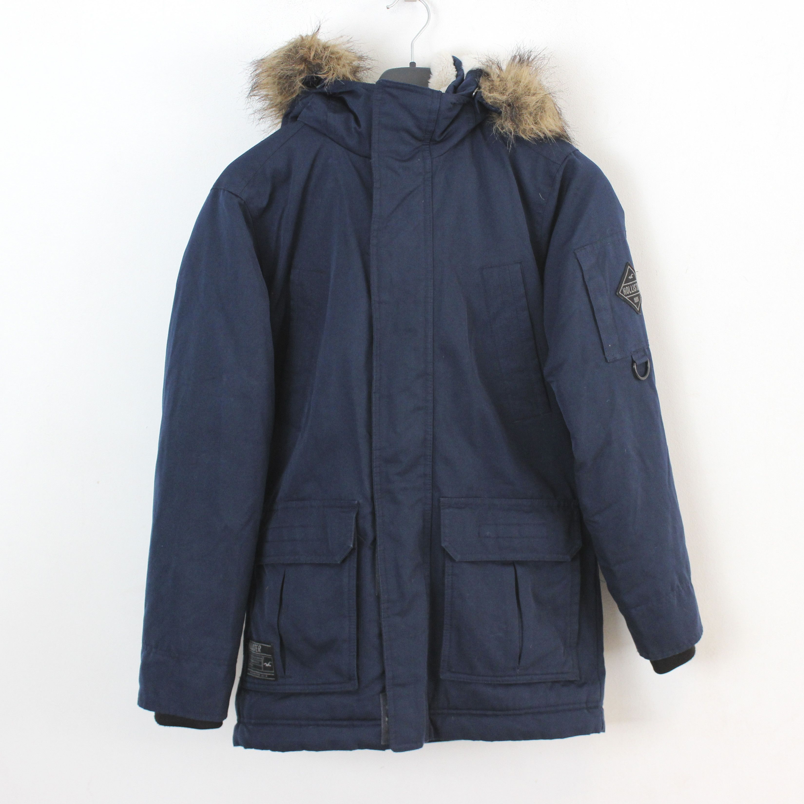 Hollister All Weather Women XS Jacket Coat Hood Parka Faux Fur Fleece Size XS / US 0-2 / IT 36-38 - 1 Thumbnail