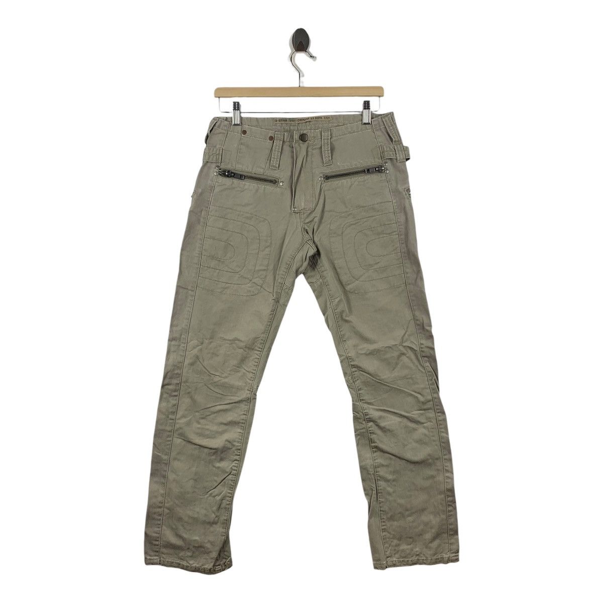 G-Star G-STAR Raw zipped khaki jeans pants Size US 31 - 1 Thumbnail