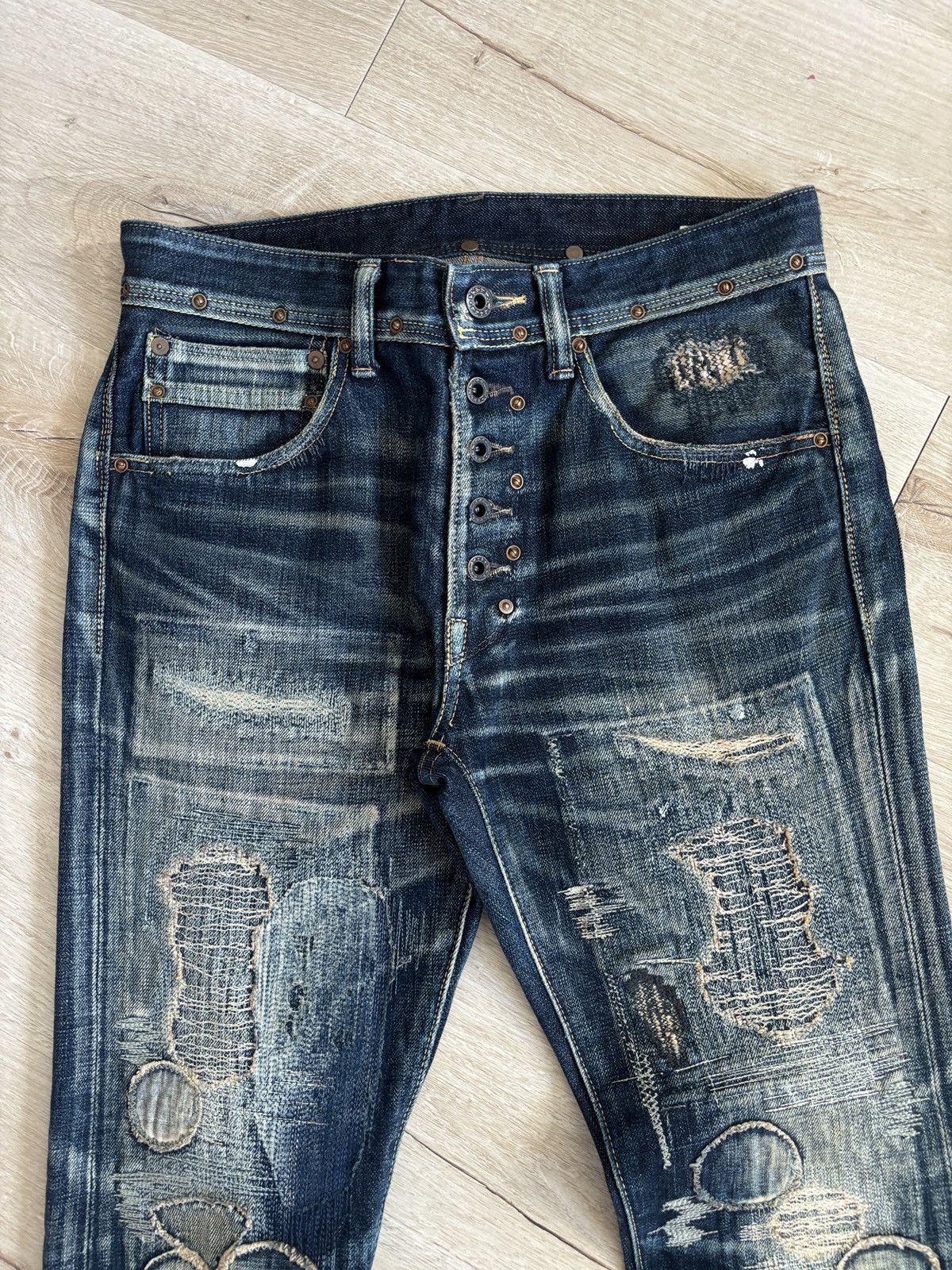 Kapital Kountry Kapital Flare Boro Denim Size US 29 - 5 Thumbnail