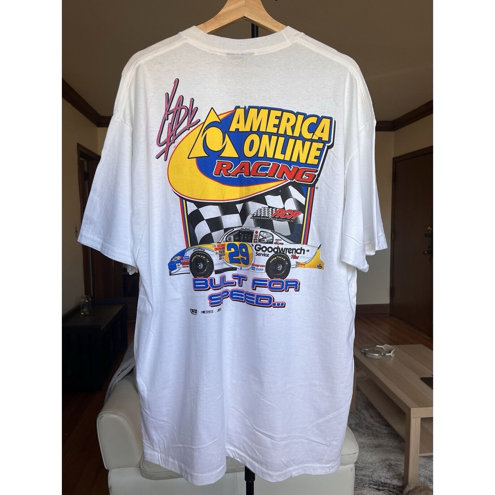 NASCAR NEW VINTAGE NASCAR KEVIN HARVICK 29 CHEVY RACING TEE SIZE L Size US L / EU 52-54 / 3 - 4 Thumbnail