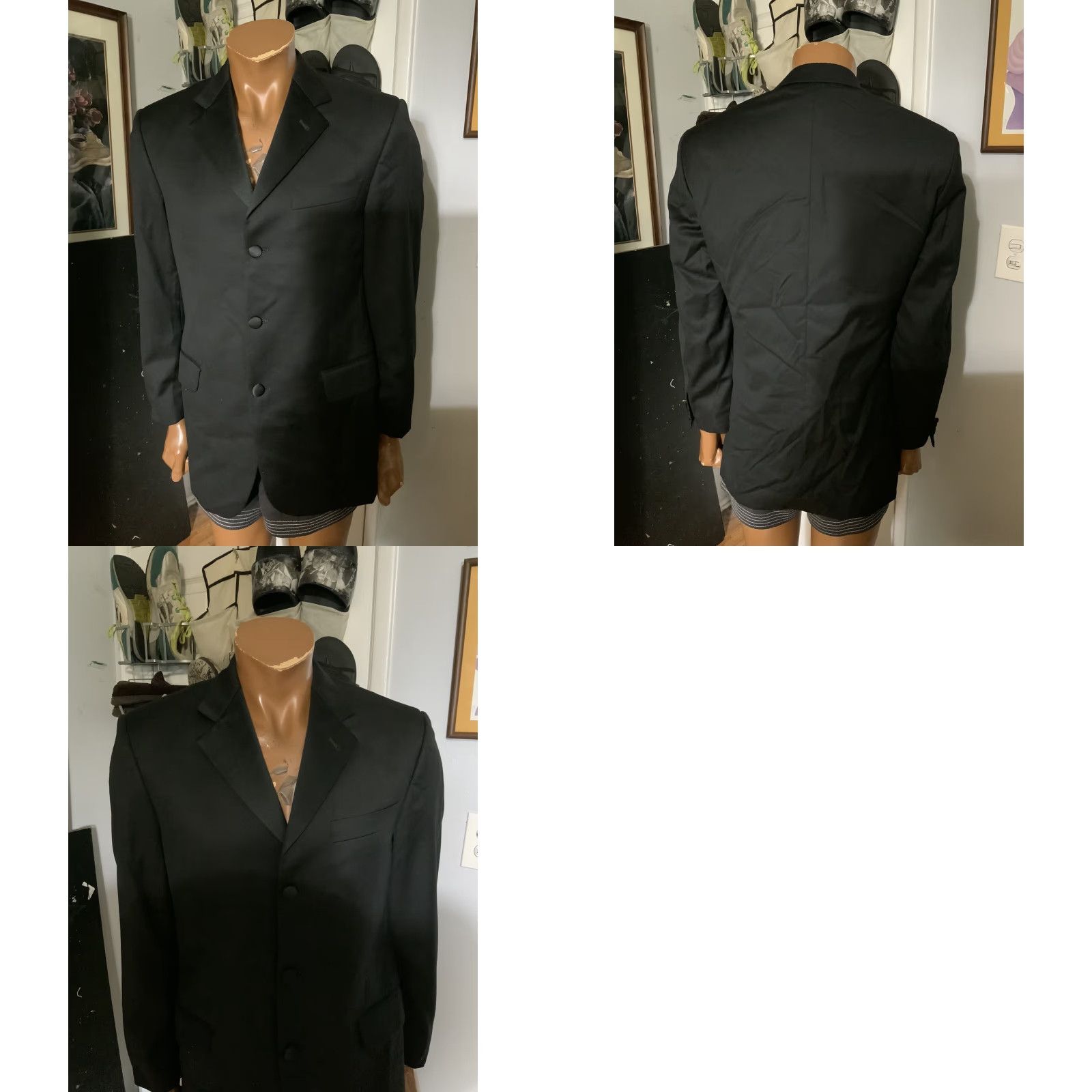 Loro Piana VINTAGE Loro Piana Super 120’s Lubiam Made In Italy Virgin Wool Blazer Jacket Blazer Men 38R Black Wool Blazer 3 Button Italy Size 38R - 8 Thumbnail