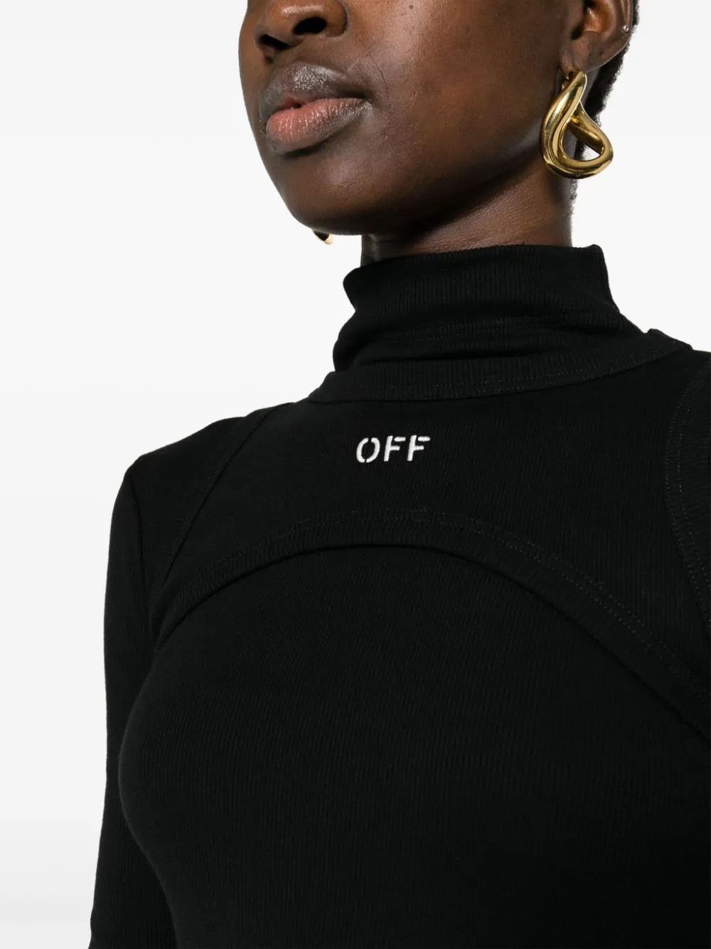 Off-White o1y1125 Midi Dress in Black Size XL / US 12-14 / IT 48-50 - 2 Thumbnail