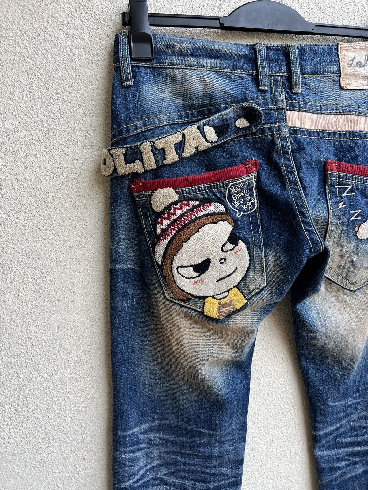 Vintage RARE! Yoshitomo Nara Lolita Vintage Denim Jeans Size US 30 / EU 46 - 15 Thumbnail