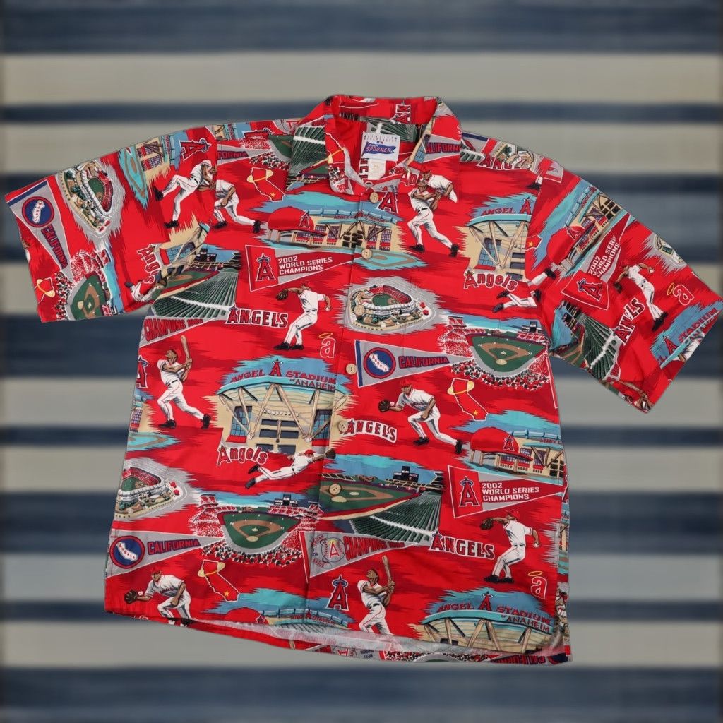 Reyn Spooner VINTAGE Reyn Spooner Anaheim Angels Baseball Print Hawaiian Shirt XL Mens Red Size US XL / EU 56 / 4 - 1 Thumbnail