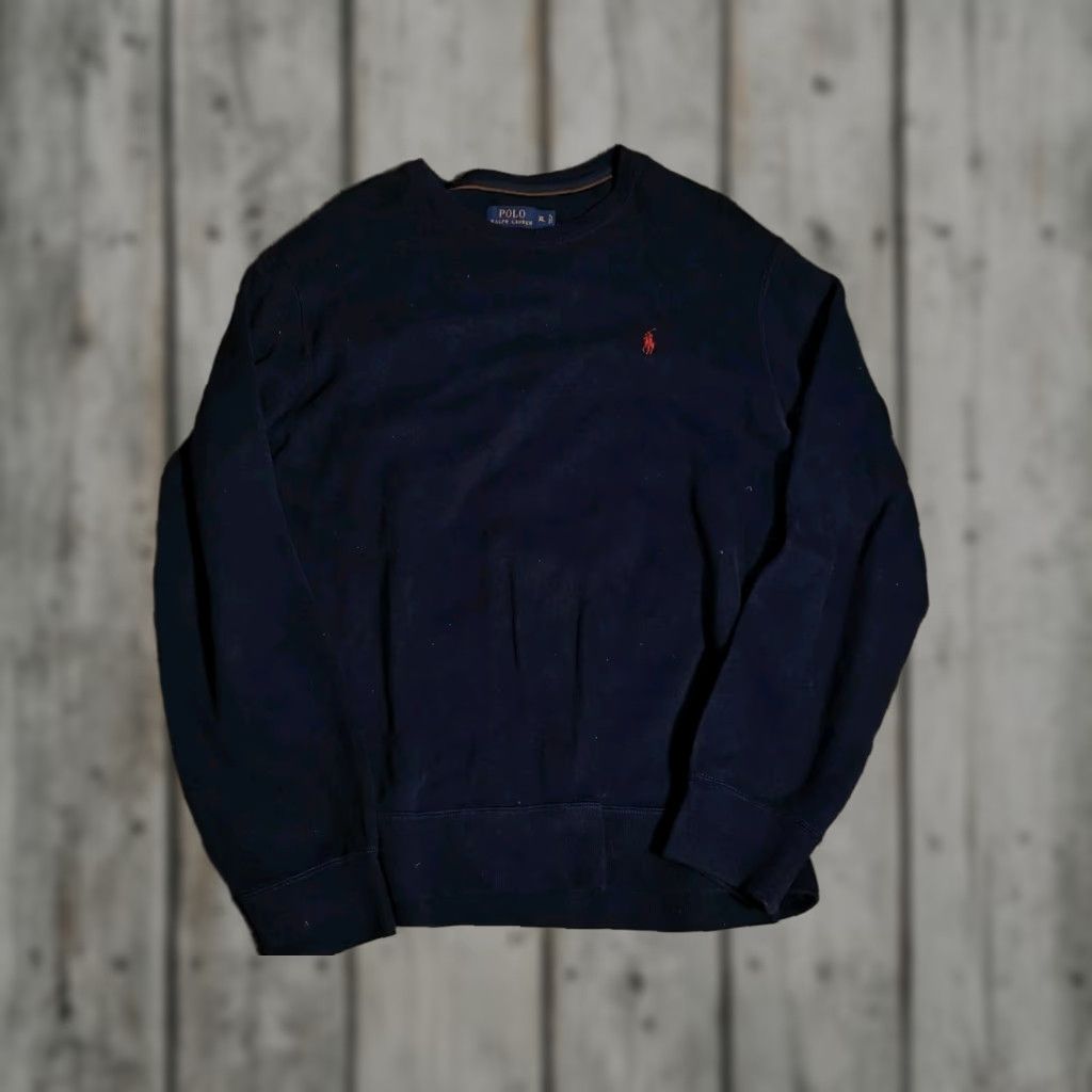 Polo Ralph Lauren Ralph Lauren Polo Sweater Mens XL Navy Blue Pony Crew Neck Pullover Sweatshirt Size US XL / EU 56 / 4 - 1 Thumbnail