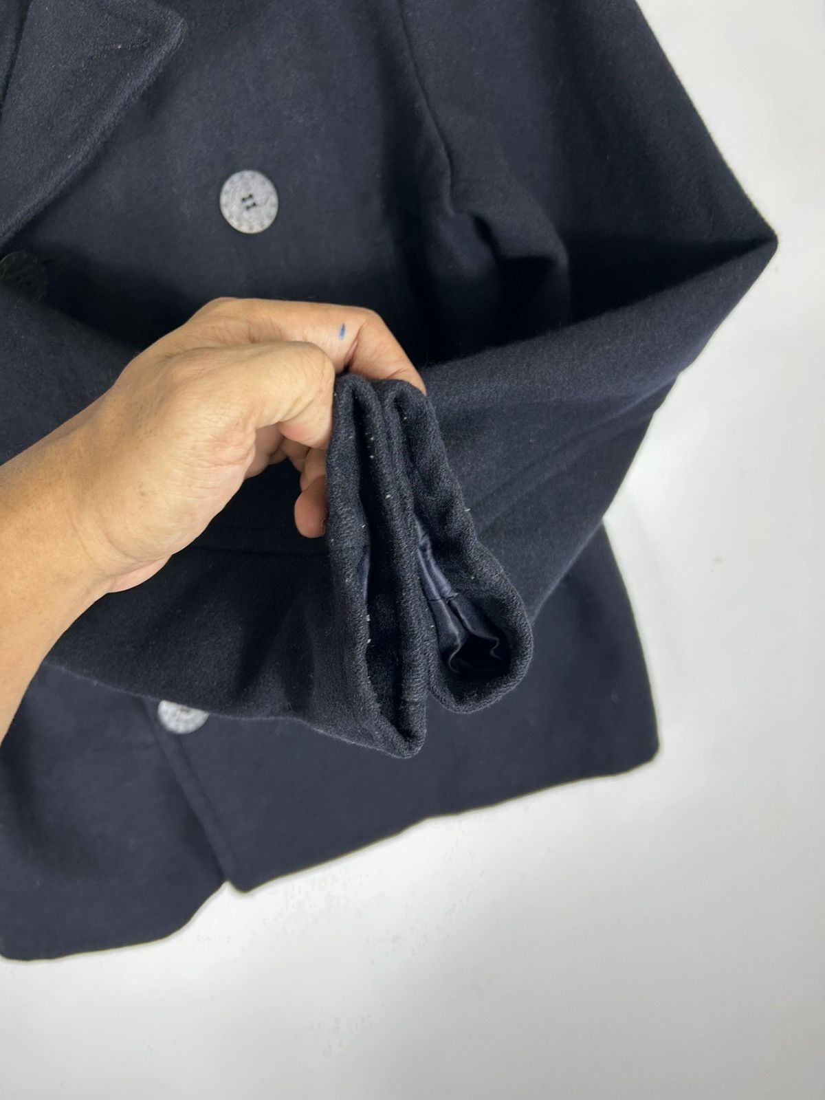 SSDD FUCT SSDD Wool Peacoat Jacket | Navy Blue Bandana Lining Size US S / EU 44-46 / 1 - 8 Thumbnail