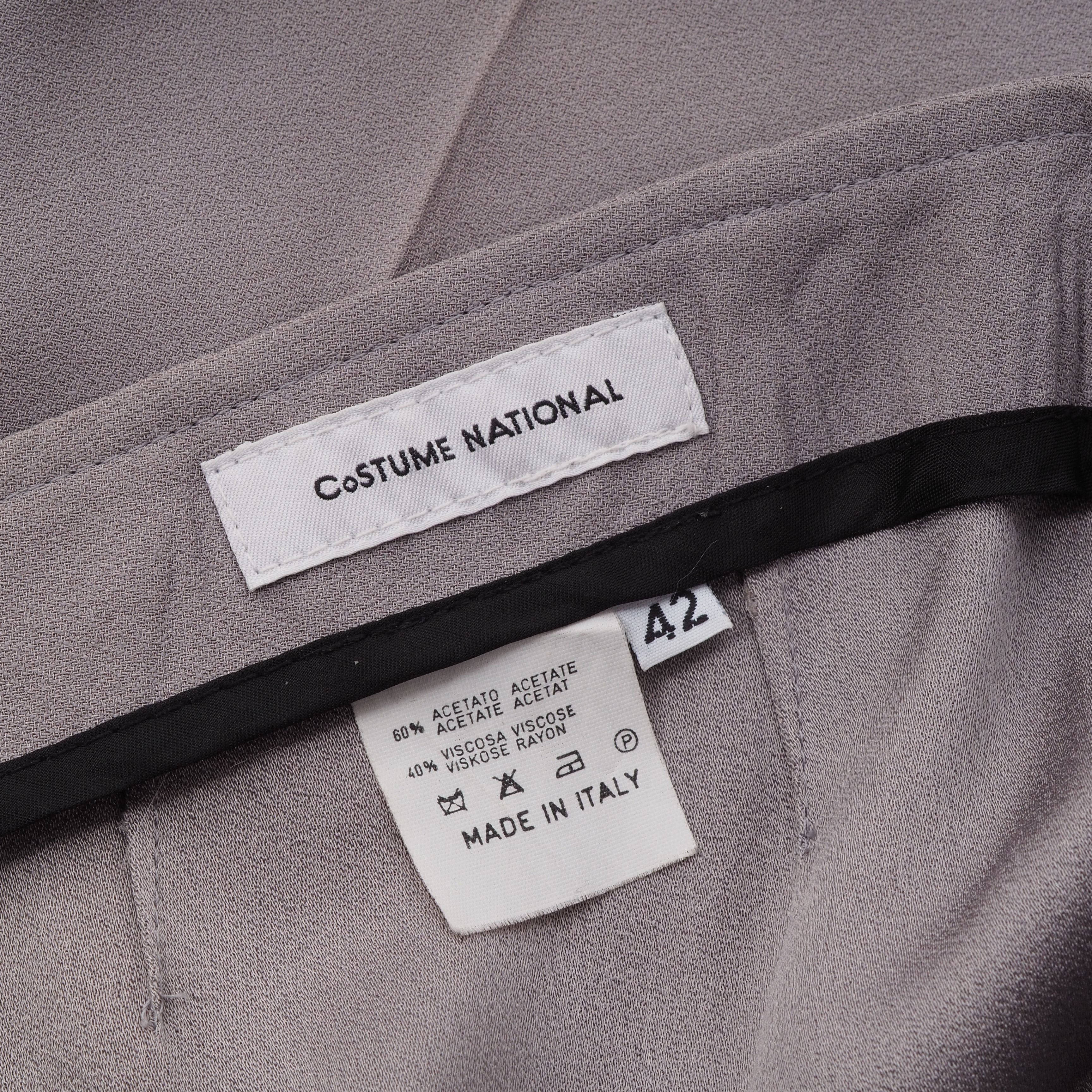 Costume National Costume National Vintage Beige Gray Straight Pants Size 28" / US 6 / IT 42 - 3 Thumbnail