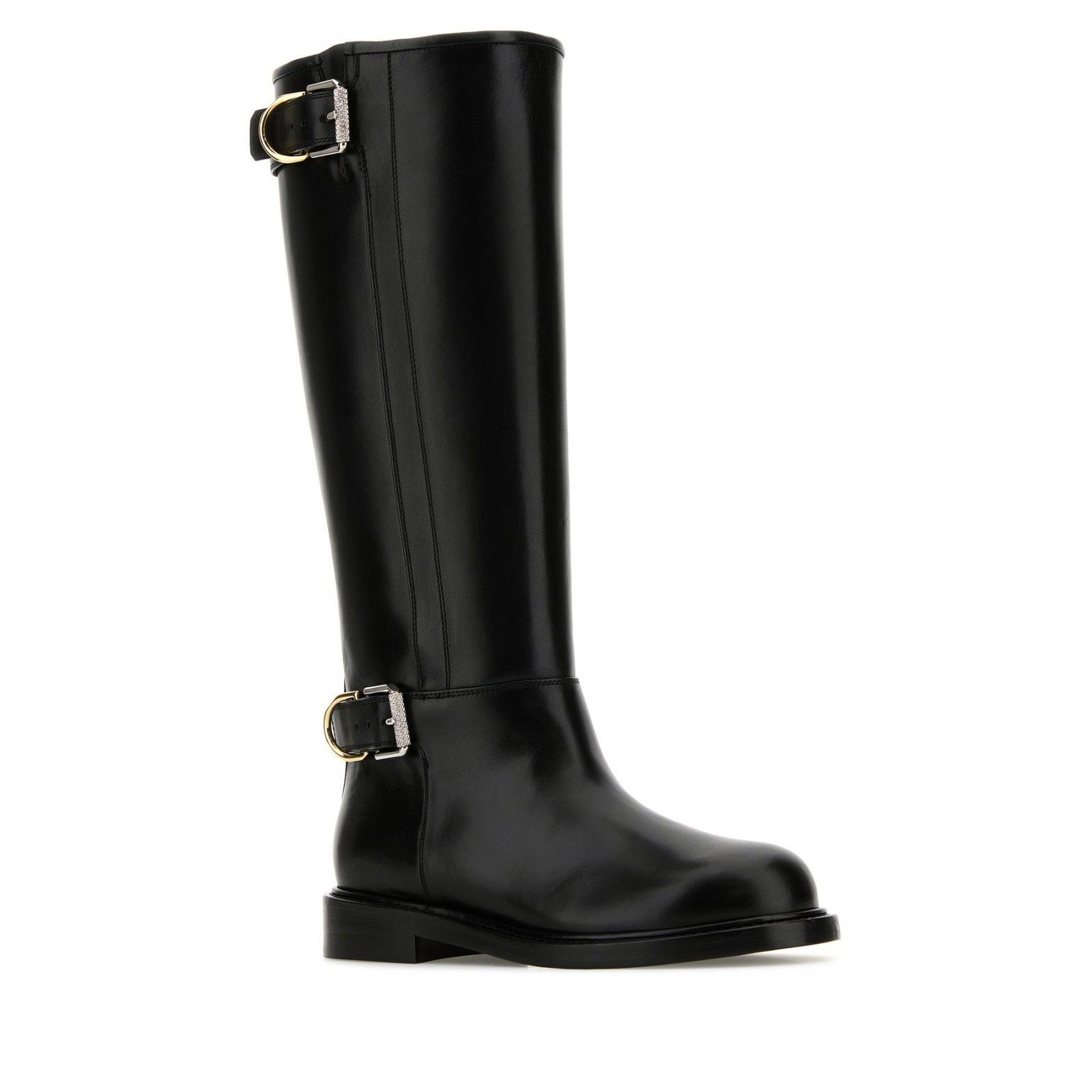 GIVENCHY Voyou Knee High Black Leather Boots New & Authentic