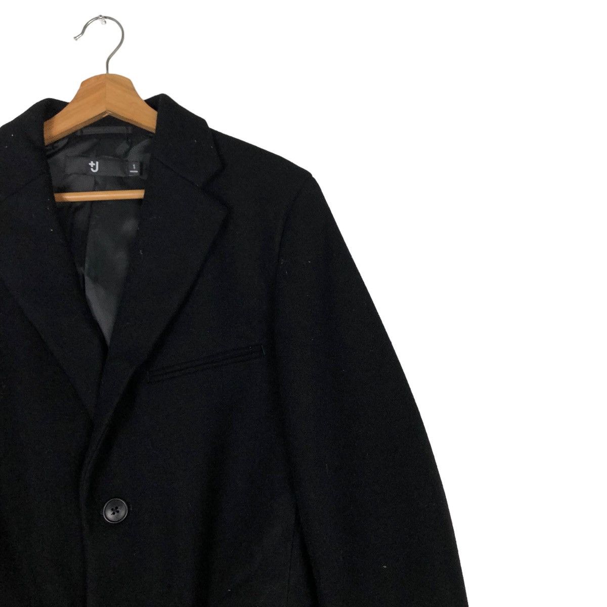 Jil Sander 🔥Rich Black - Long Fly Wool Jacket J+ Japan Made Size US S / EU 44-46 / 1 - 6 Thumbnail