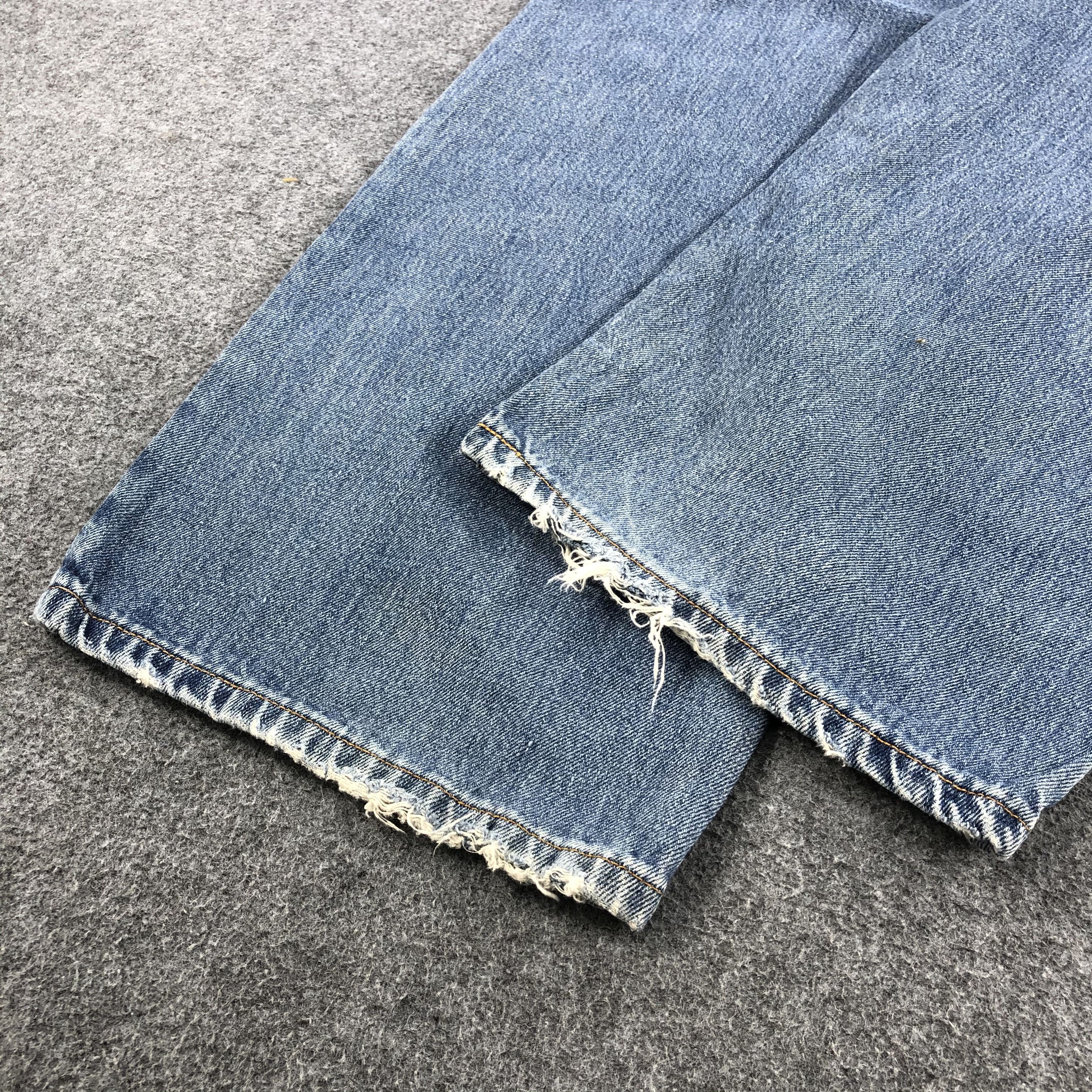 Levi's Vintage 90s Levi's 595 Jeans Faded Blue Denim KJ500 Size US 34 / EU 50 - 6 Thumbnail