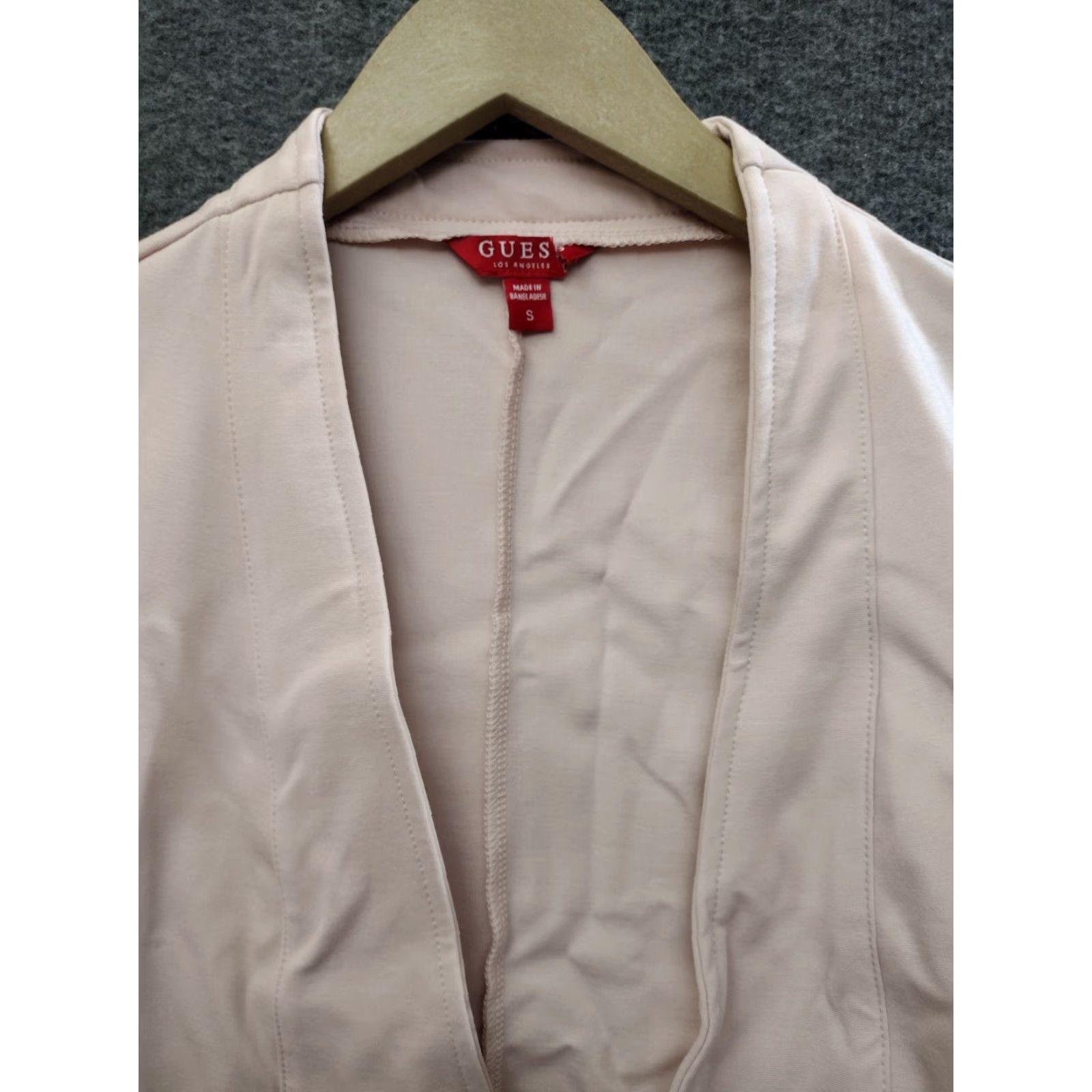 Guess GUESS Women's Light Pink Open Front Blazer Cropped Length Size S Size S / US 4 / IT 40 - 7 Thumbnail