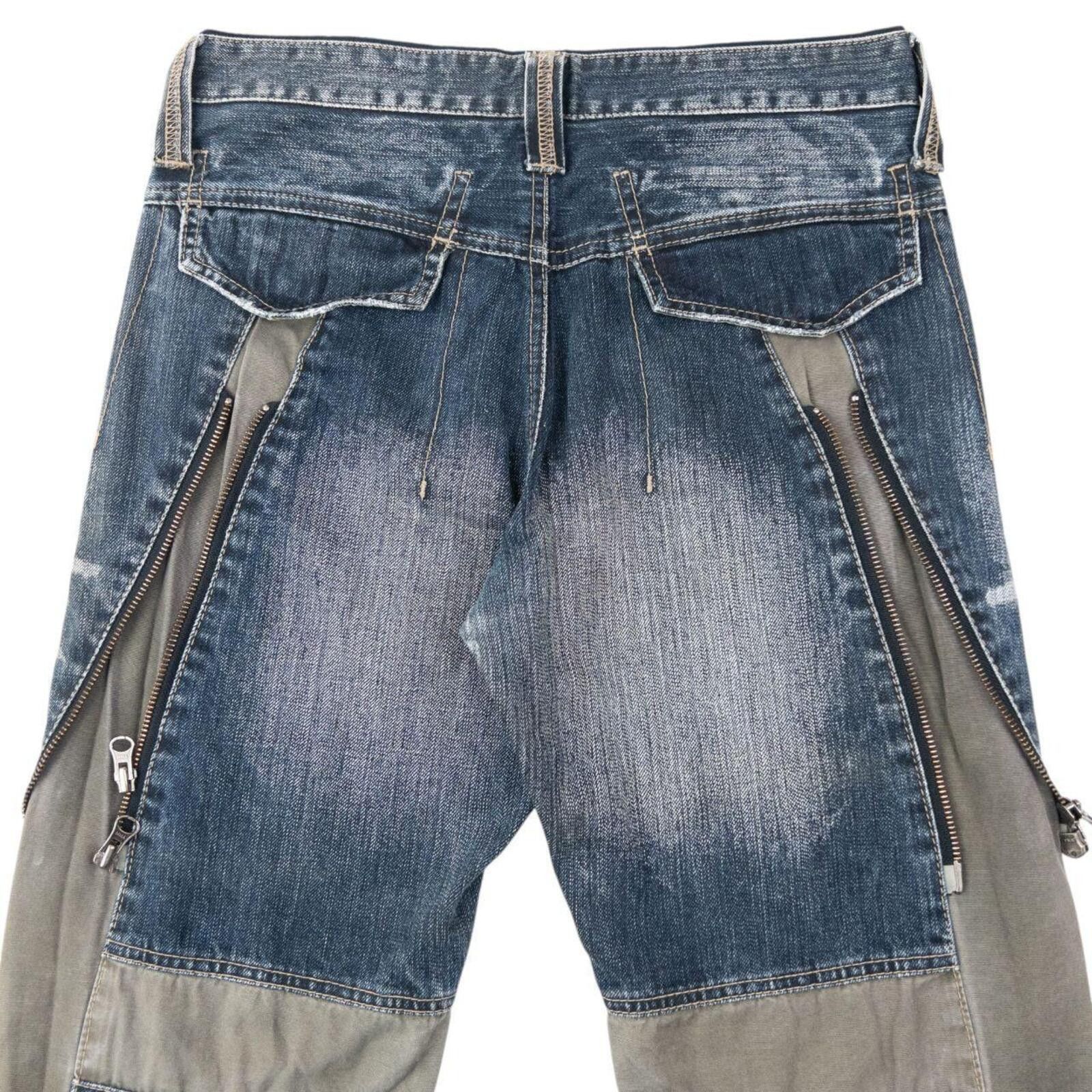 Other Vintage 2000s PPFM Multi Zip Denim Jeans Size W30 Size US 30 / EU 46 - 4 Thumbnail