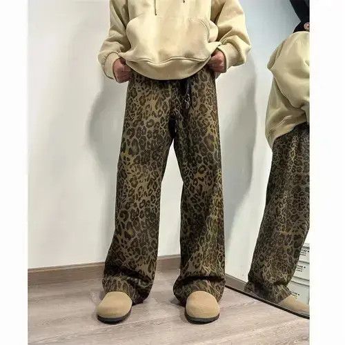 Jean VIBE leopard print wide leg jeans Size US 32 / EU 48 - 6 Thumbnail