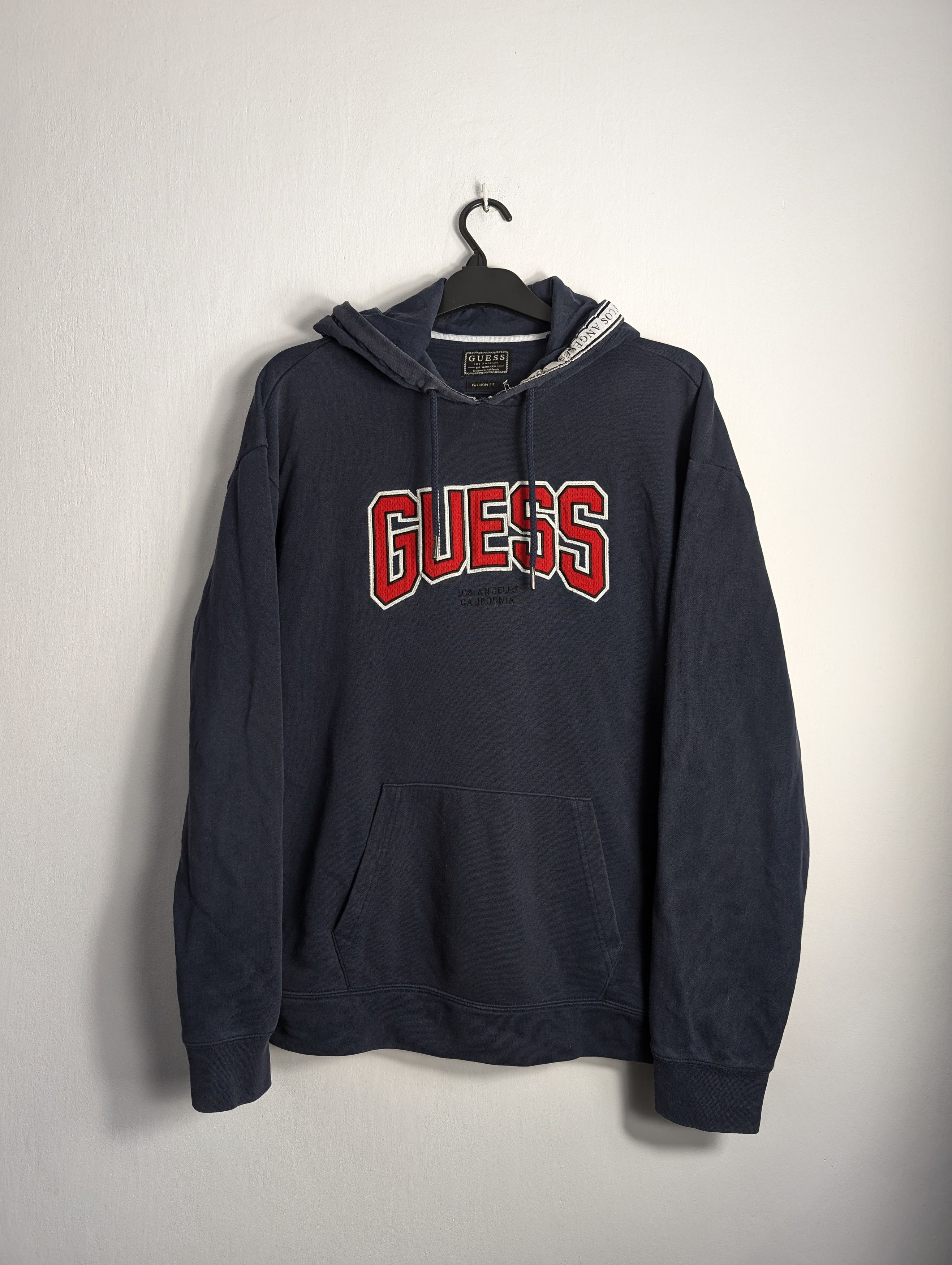 Guess Navy Guess Hoodie Logo Spellout Size US L / EU 52-54 / 3 - 1 Thumbnail