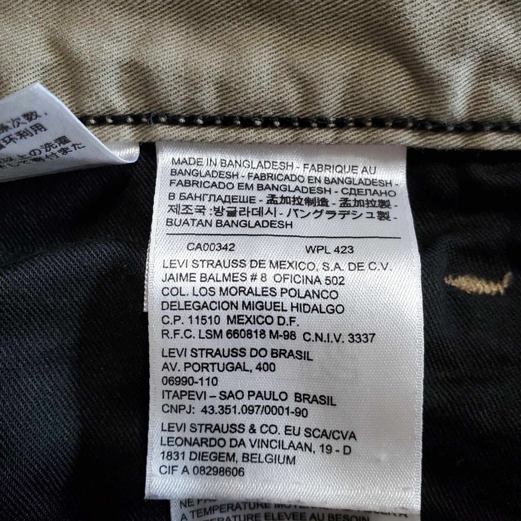 Levi's Levi's 511 Jeans Khaki Beige 34x30 Black Tag Tab Mens Regular Fit Trousers Pants Size US 32 / EU 48 - 7 Thumbnail