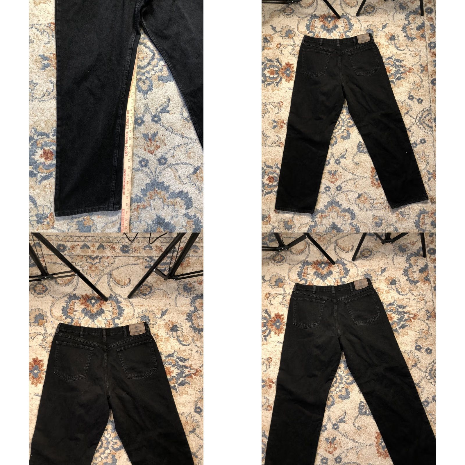 Wrangler Wrangler Jeans Mens 36x30 Black Denim Straight Leg WA783 Five Pocket Authentics Size US 36 / EU 52 - 8 Thumbnail