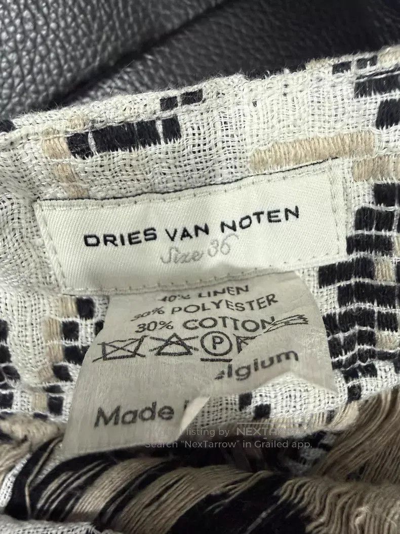 Dries Van Noten DRIES VAN NOTEN Woven Patched Maxi Skirt Size 35" - 6 Thumbnail
