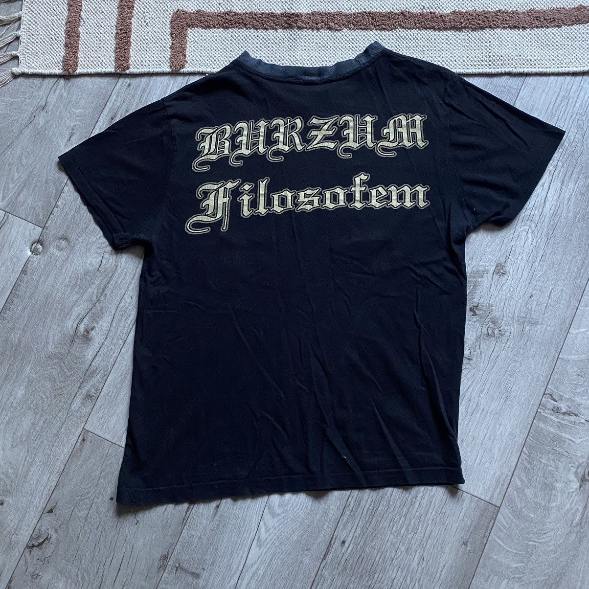 Band Tees VINTAGE BURZUM FILOSOFEM 90s FADED T SHIRT Size US M / EU 48-50 / 2 - 2 Thumbnail