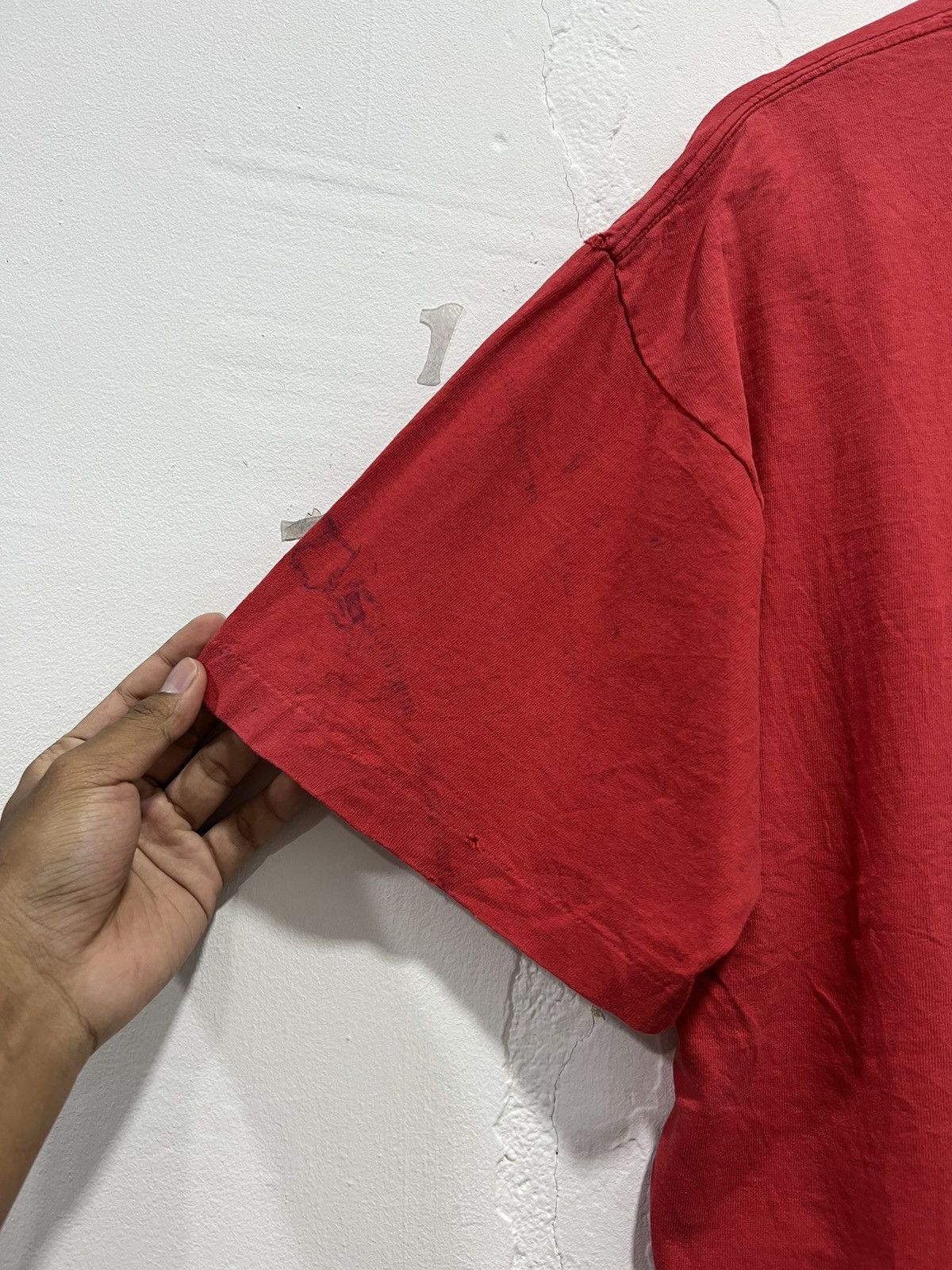Levi's × Vintage Vintage 1991’ Levis ‘Button Your Fly’ Distressed Tshirt Size US XL / EU 56 / 4 - 9 Thumbnail