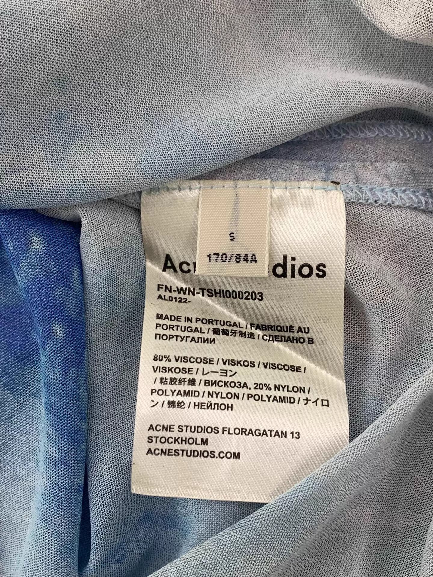 Acne Studios Acne Studios Blue Gradient Printed LS Shirt S Mint Size US S / EU 44-46 / 1 - 5 Thumbnail