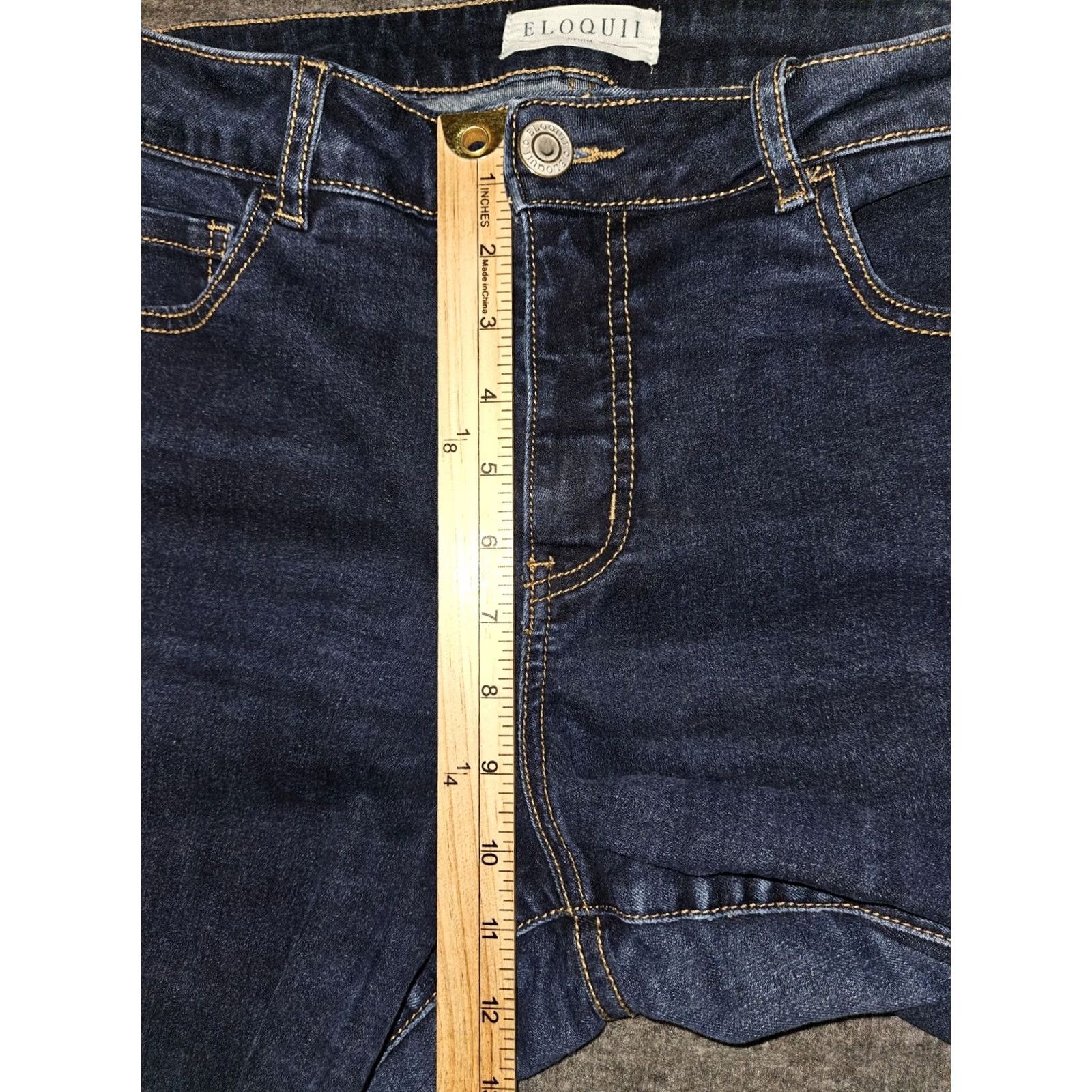 Vintage VINTAGE Eloquii Ankle Jeans Women's 14 Straight High Rise Blue Stretch Casual Preppy Mens? Size 36" / US 14 / IT 50 - 5 Thumbnail