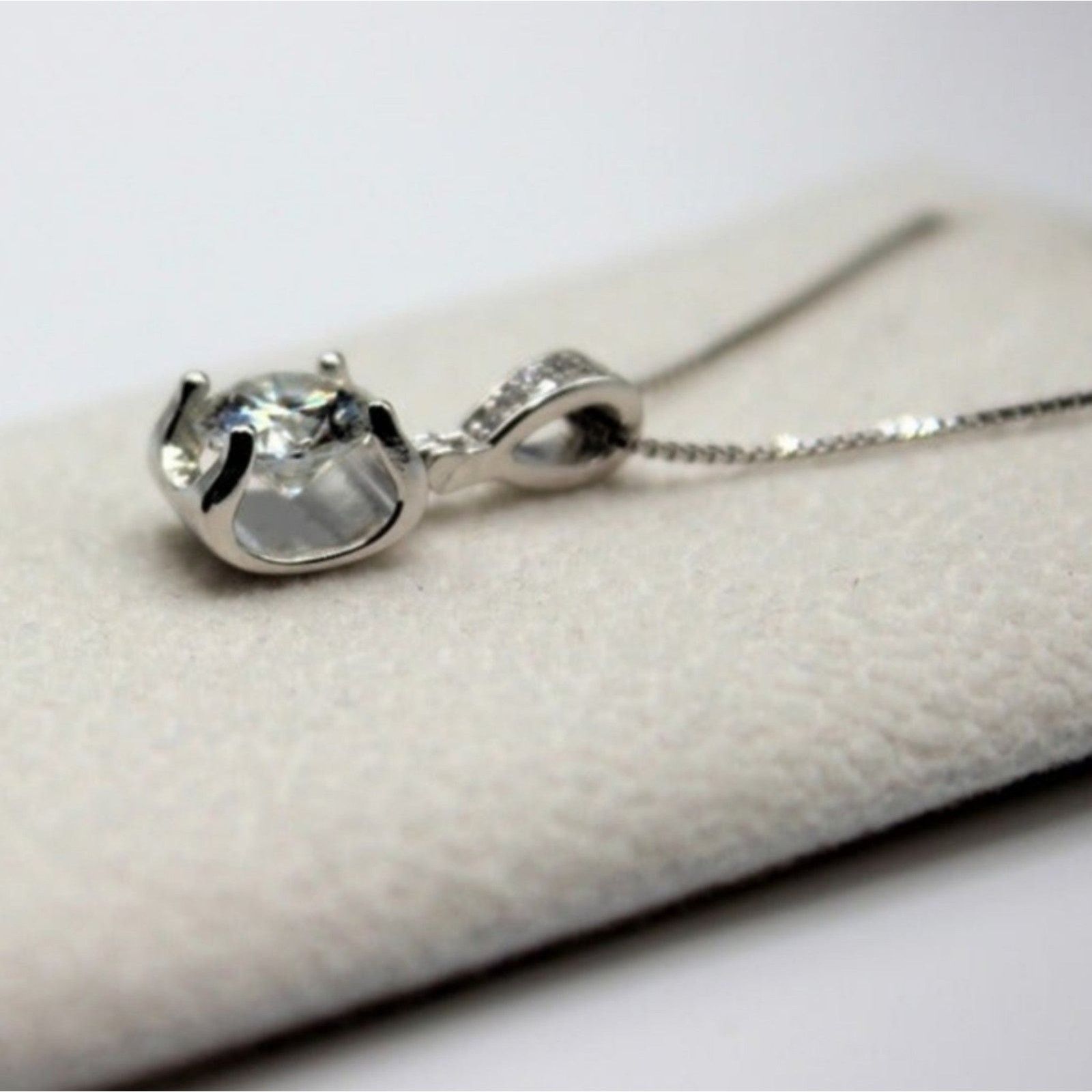 Other Necklace Pendant 1 Ct Round Cut Moissanite 925 Silver Size ONE SIZE - 4 Thumbnail